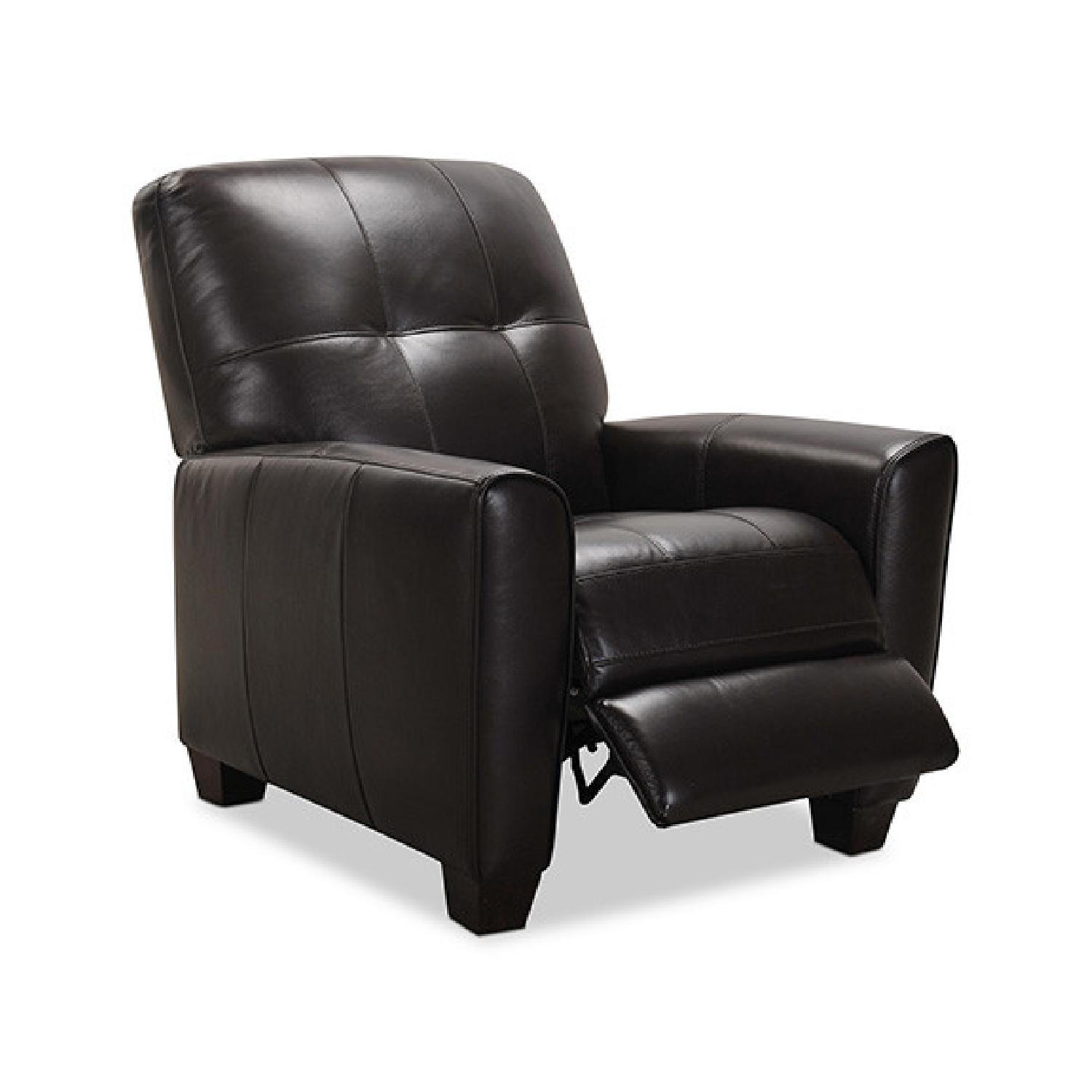 Macys Kaleb Leather Sofa and Recliner set AptDeco