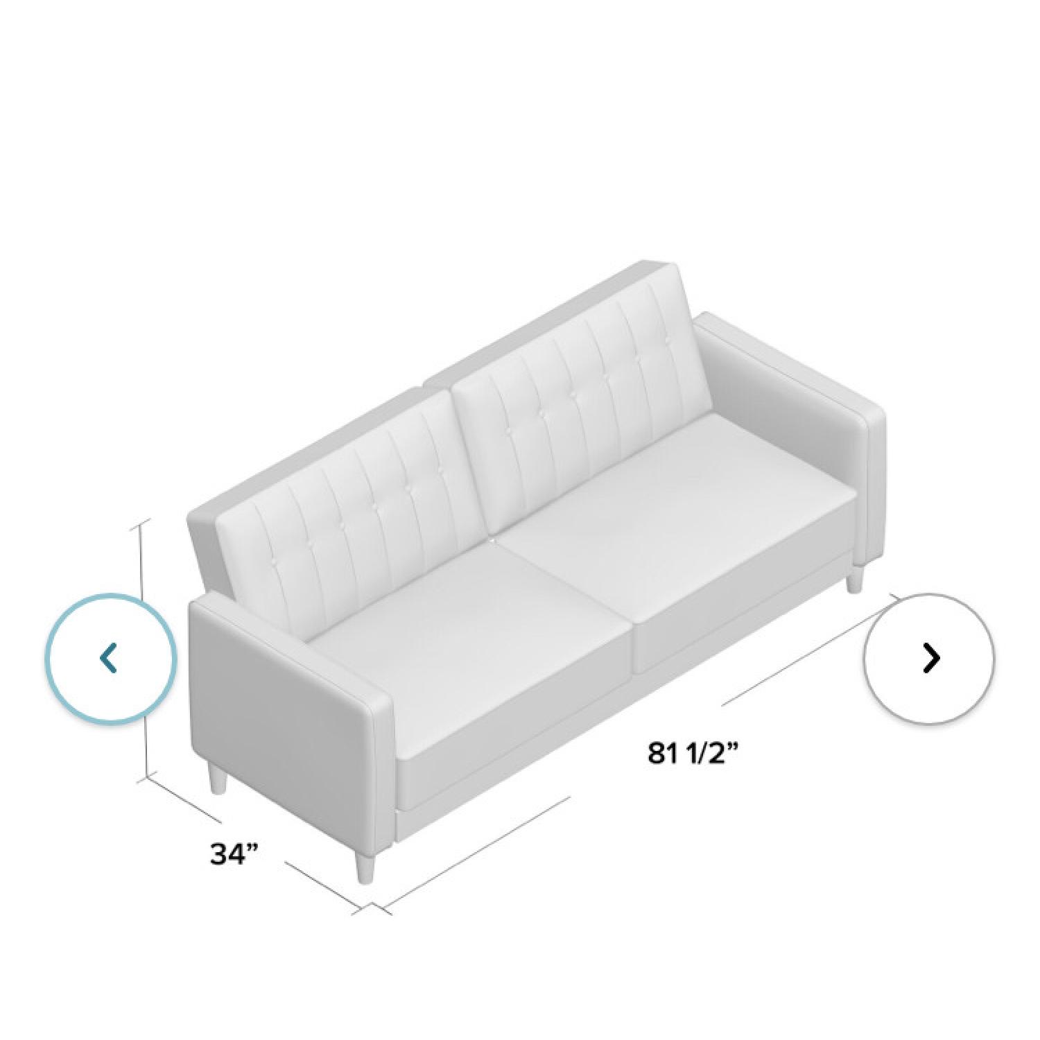 Crushed Blue Velvet Sofa - image-4