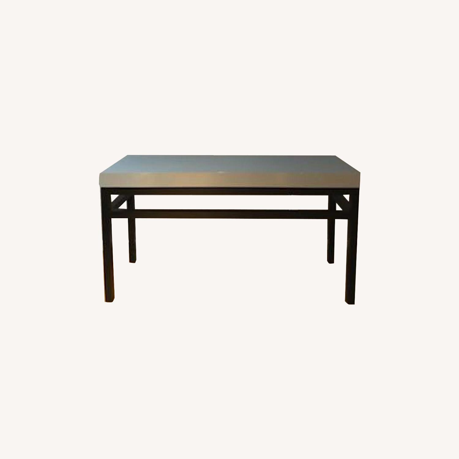 Light blue with black entryway table - image-4