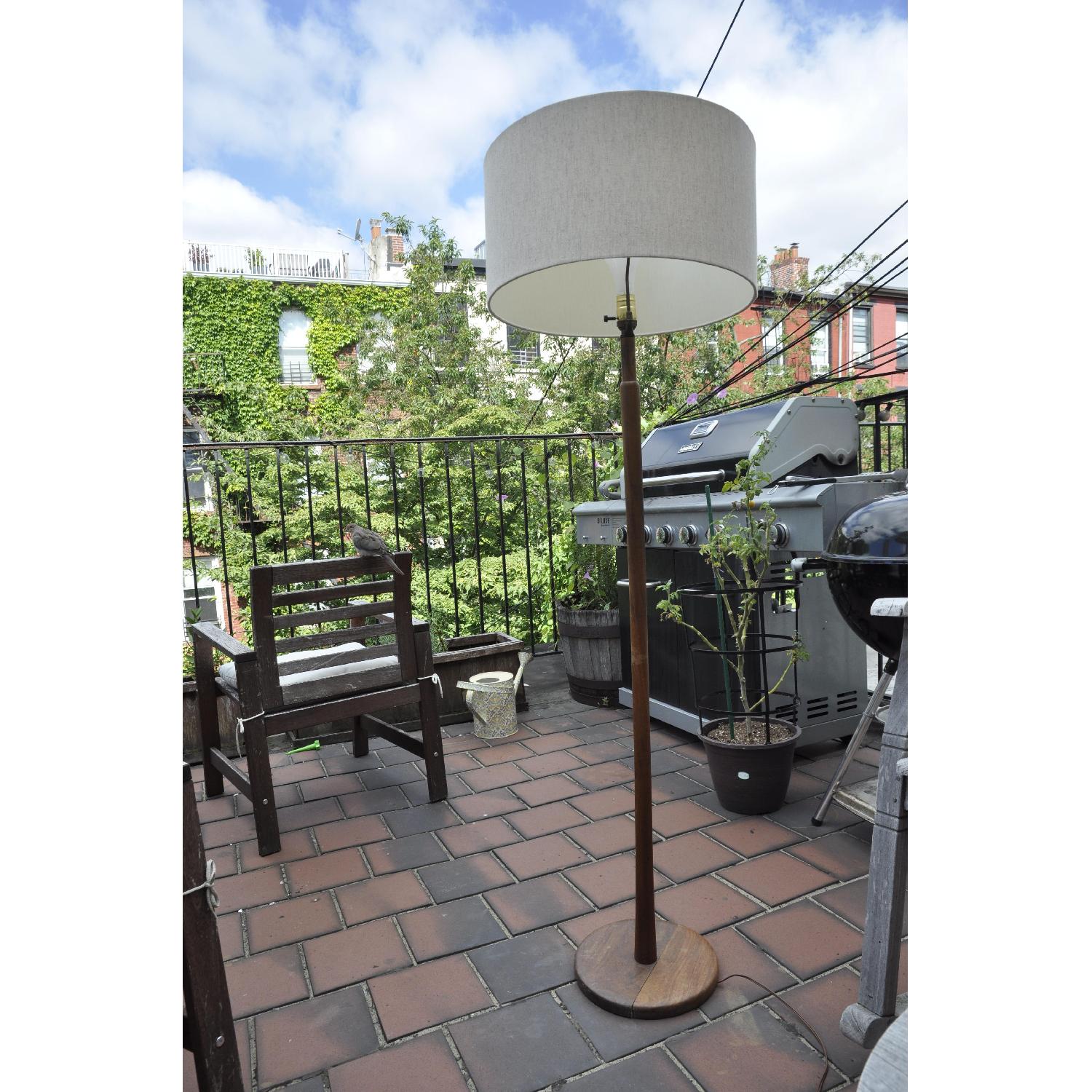 Vintage Mid Century Wood Floor Lamp - image-2