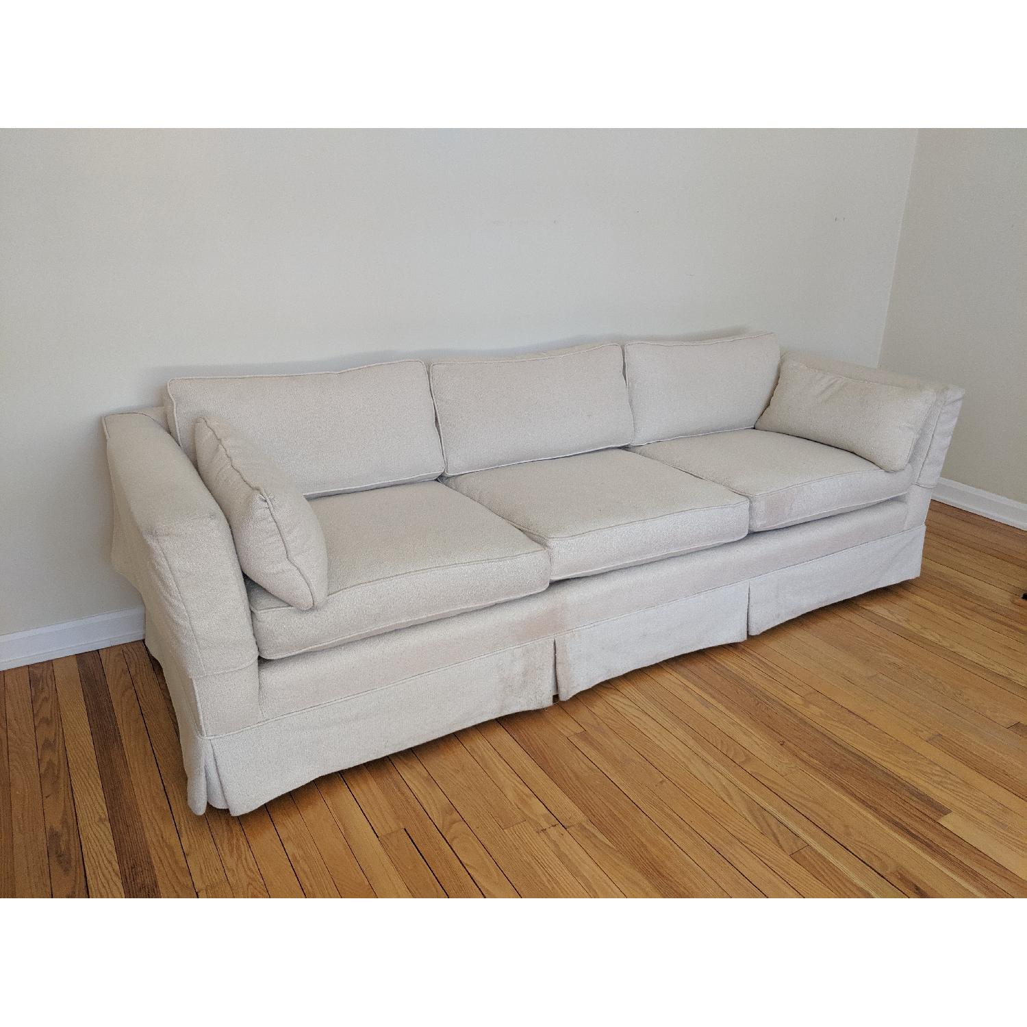 MidCentury Modern White Down Filled Sofa AptDeco