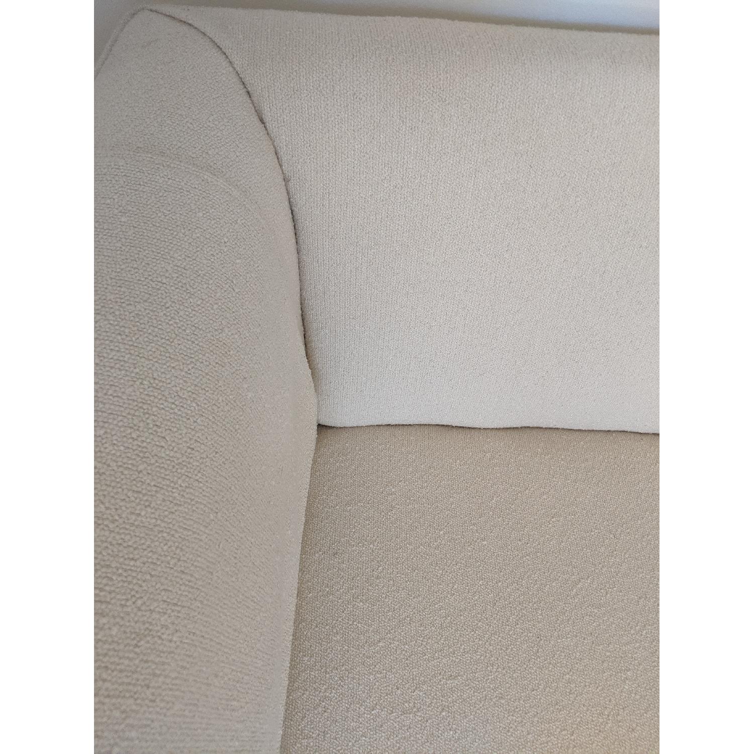 MidCentury Modern White Down Filled Sofa AptDeco