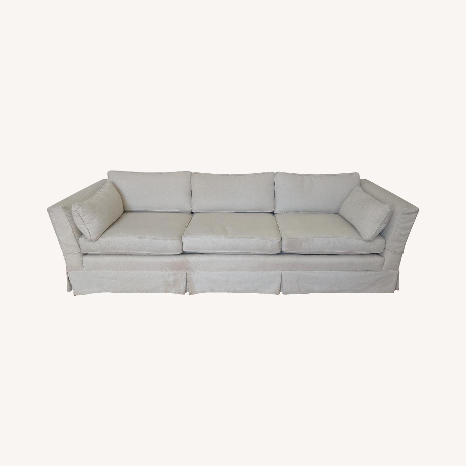 MidCentury Modern White Down Filled Sofa AptDeco