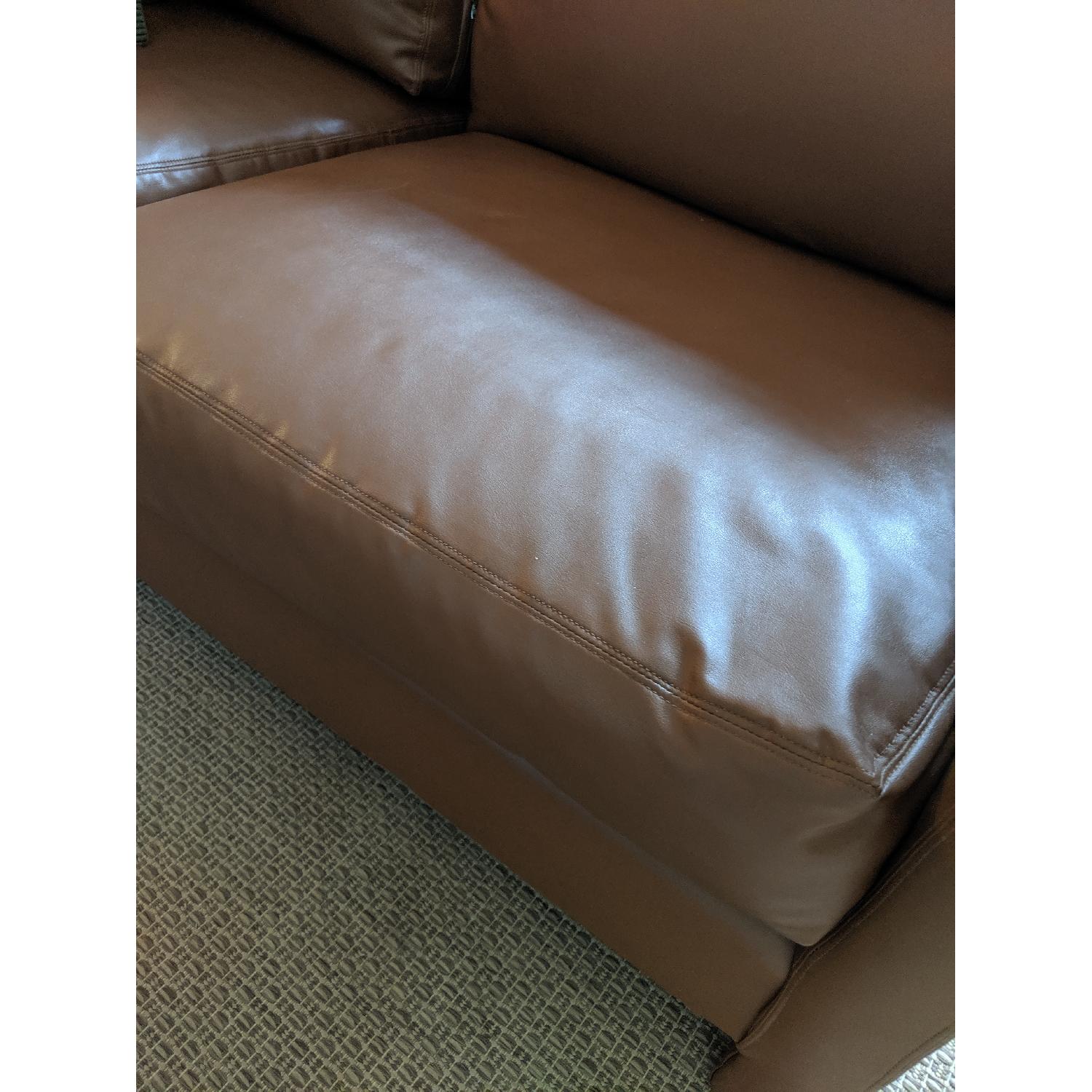 MidCentury Modern Brown Leather LowProfile Sofas AptDeco