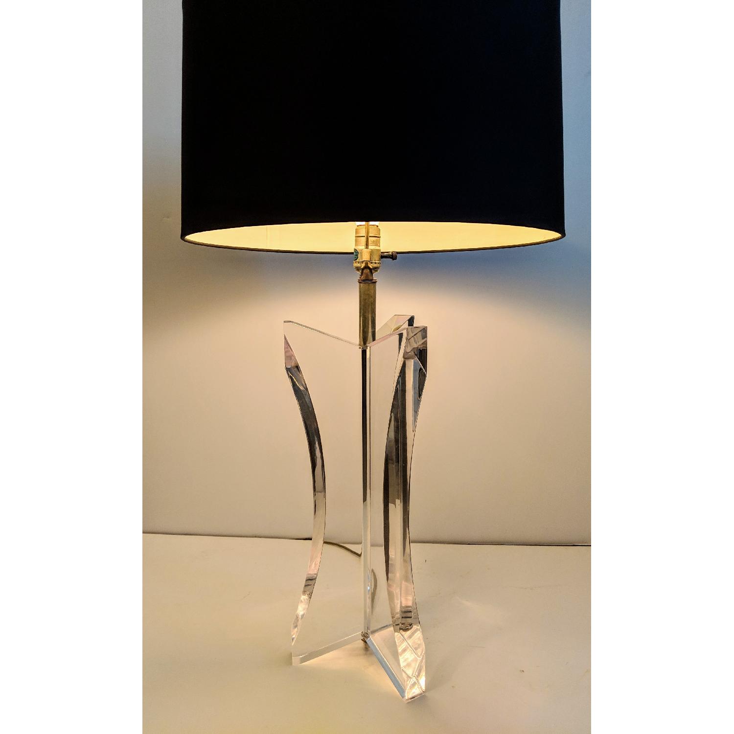 1980s Modern Large Lucite Lamp - image-2