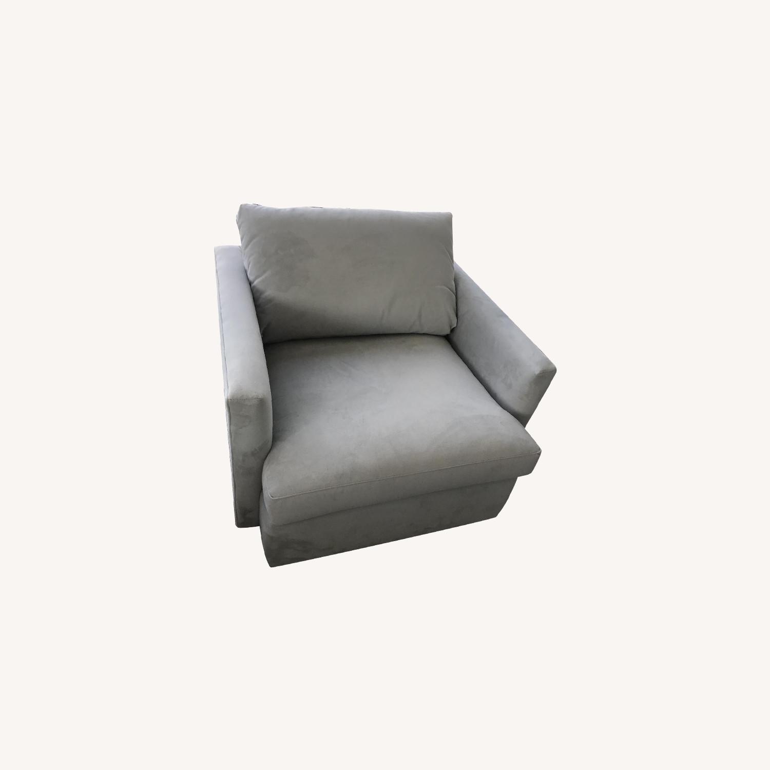 Crate and Barrel Lounge Swivel Chair - image-0