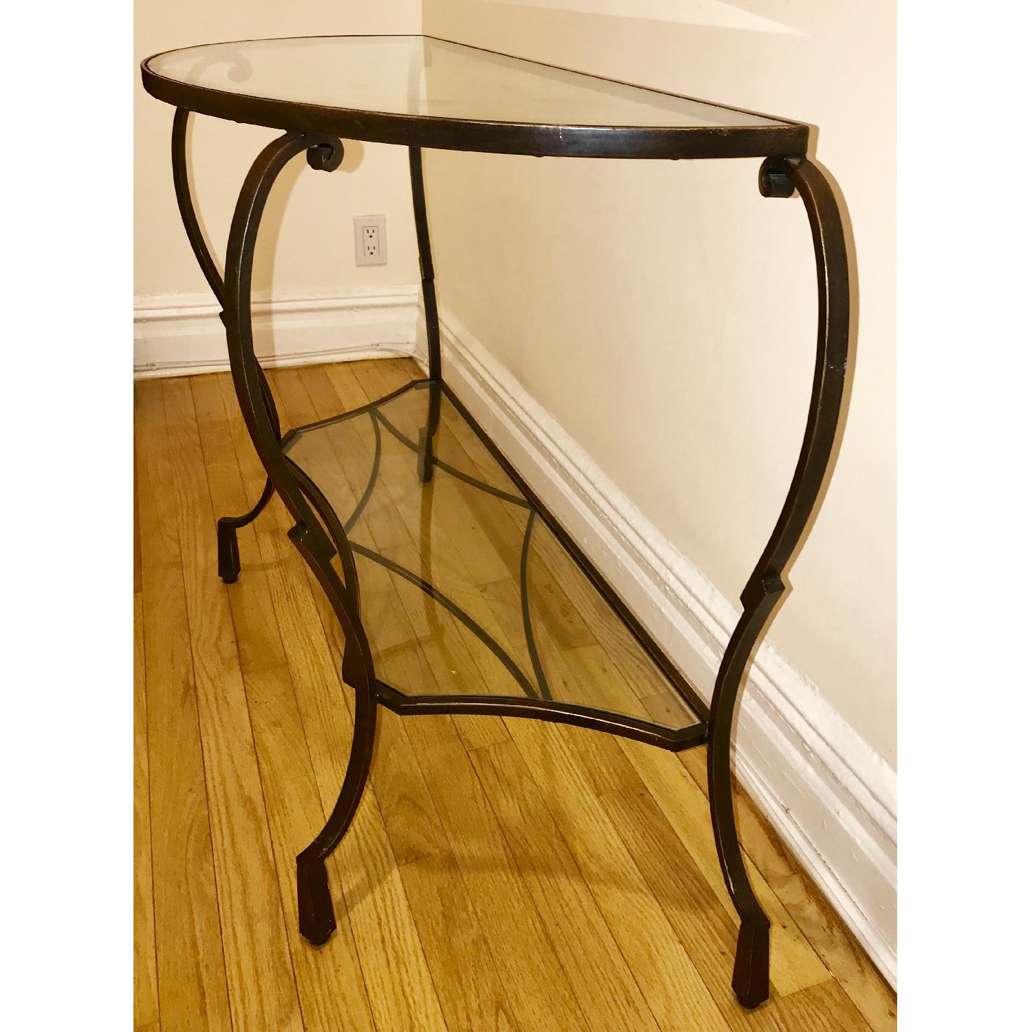 Pier 1 Metal & Glass Foyer Table - image-3
