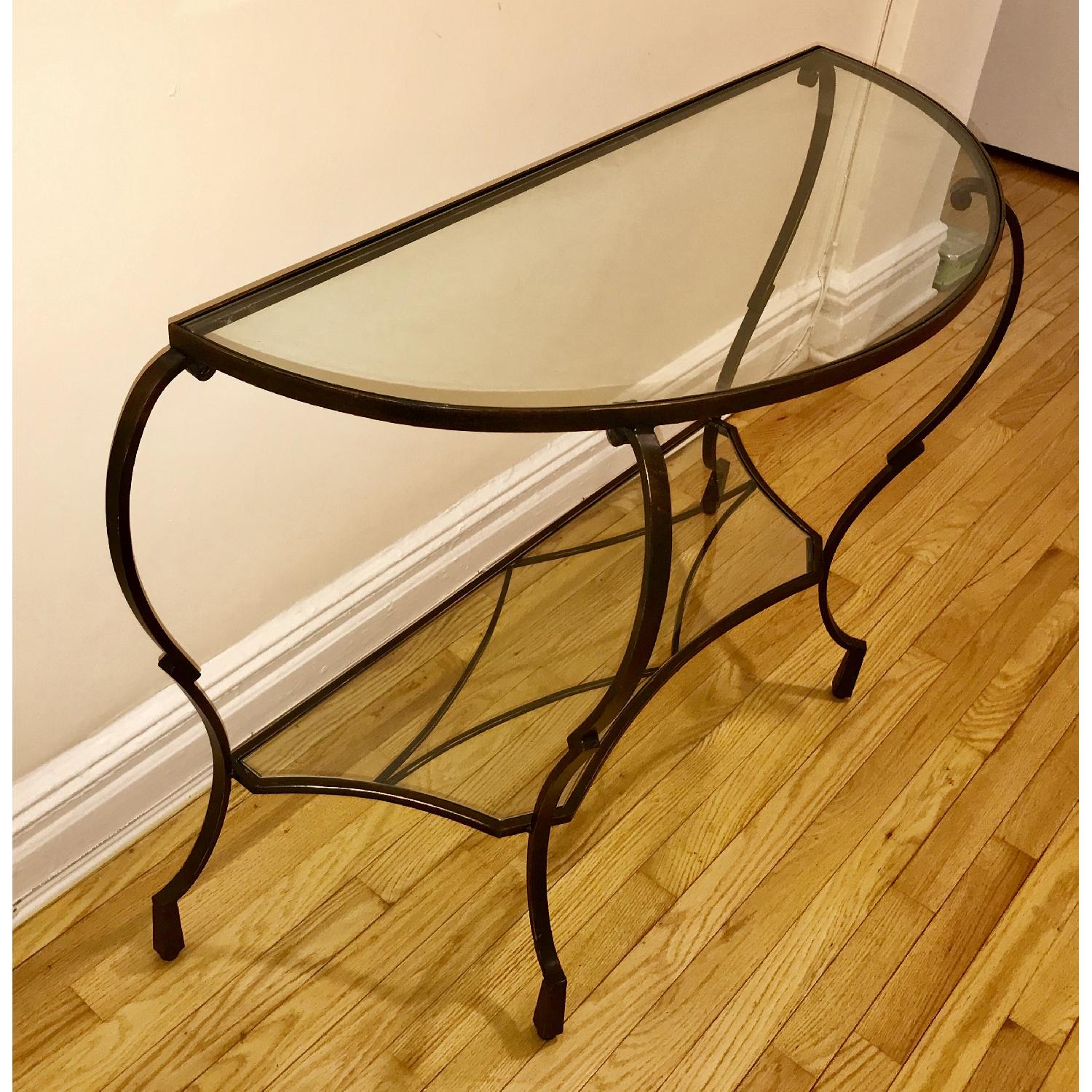 Pier 1 Metal & Glass Foyer Table - image-2
