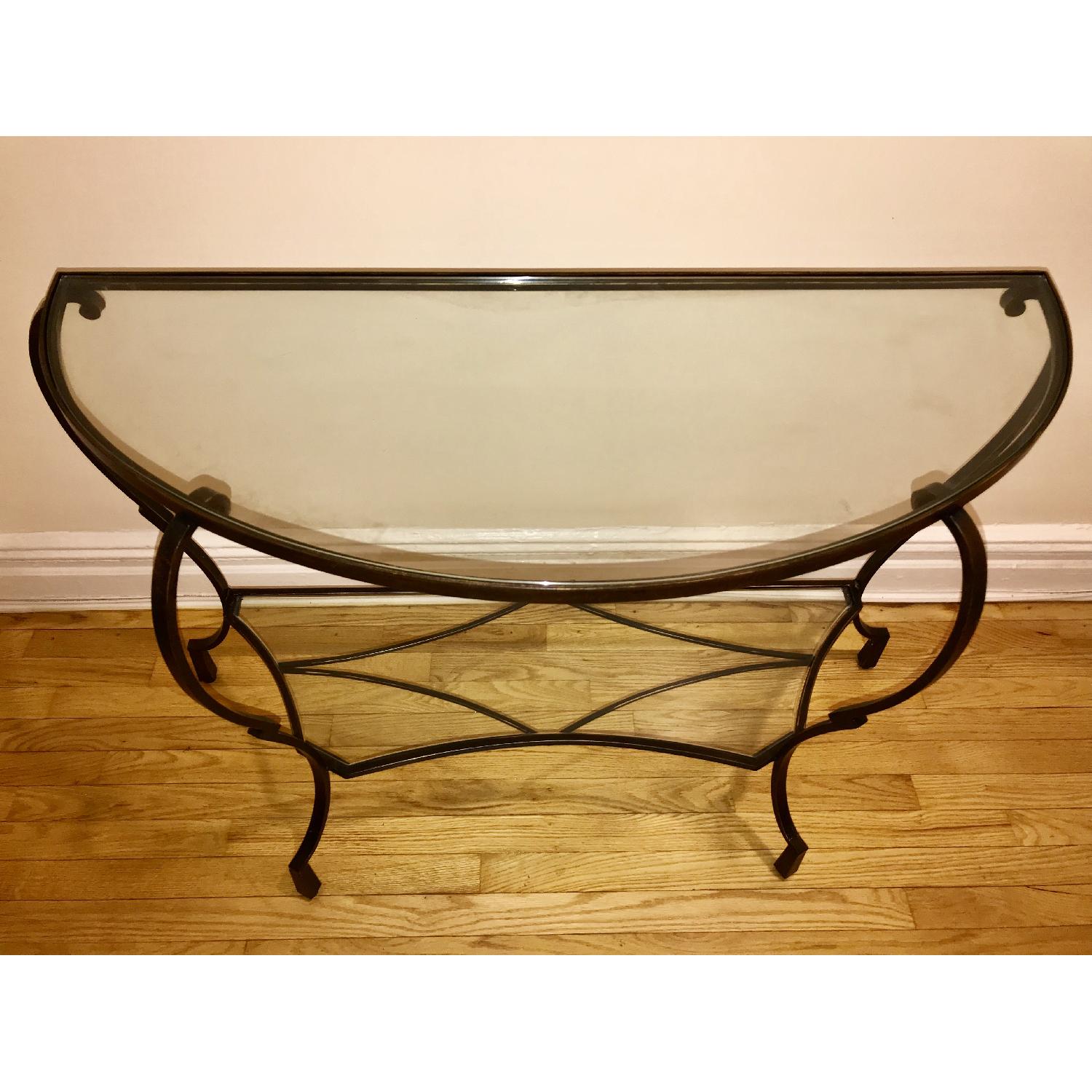Pier 1 Metal & Glass Foyer Table - image-4