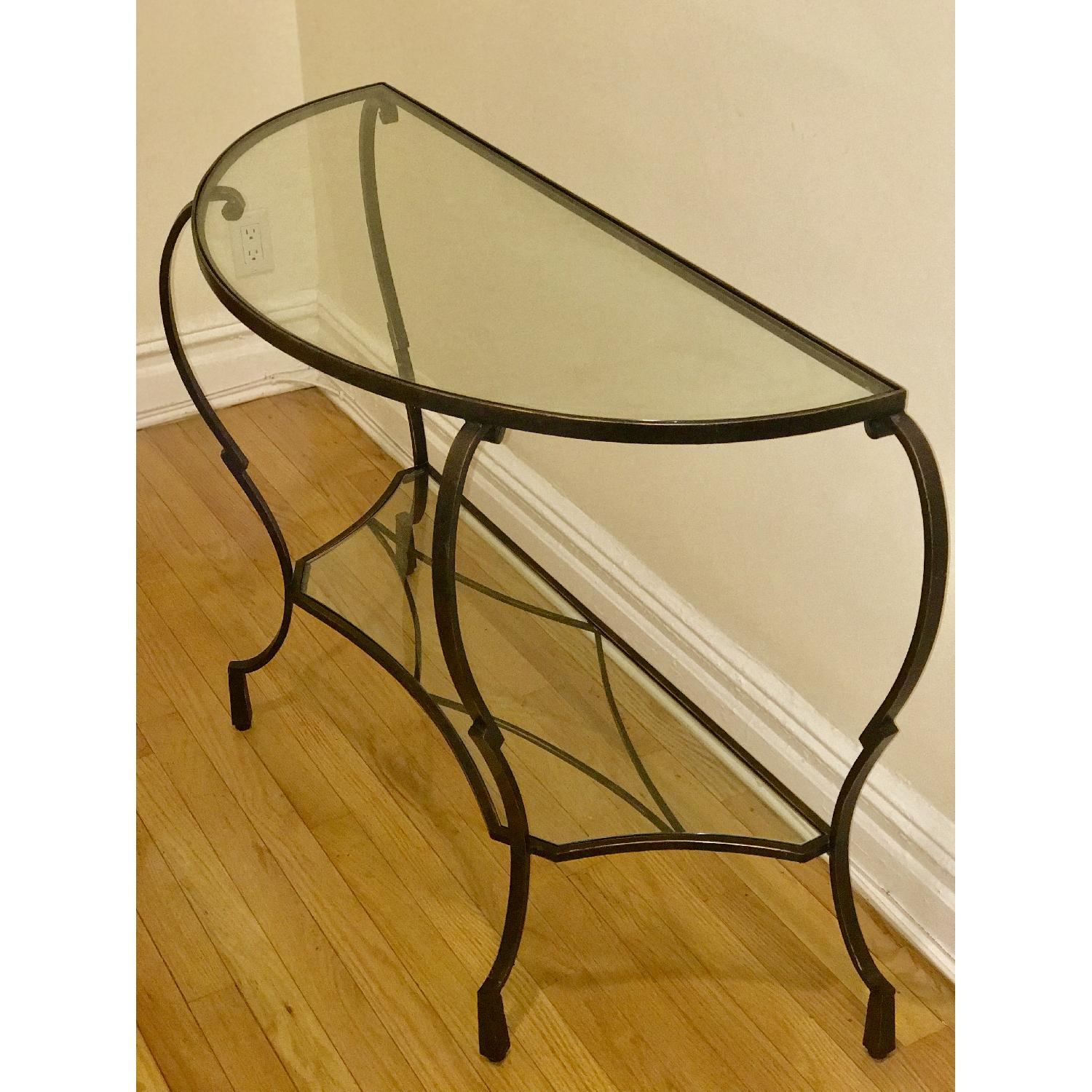Pier 1 Metal & Glass Foyer Table - image-5