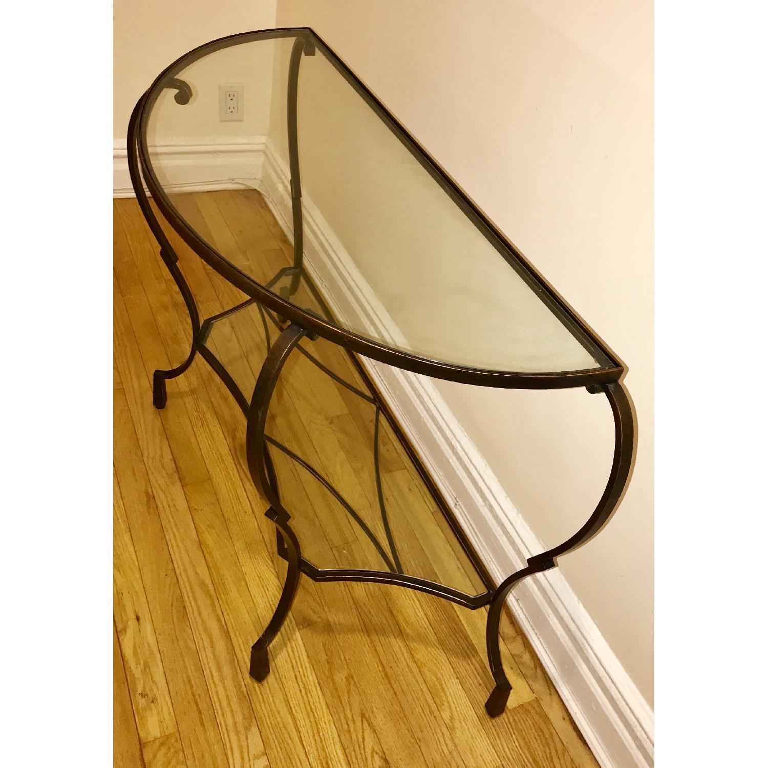 Pier 1 Metal & Glass Foyer Table - image-1