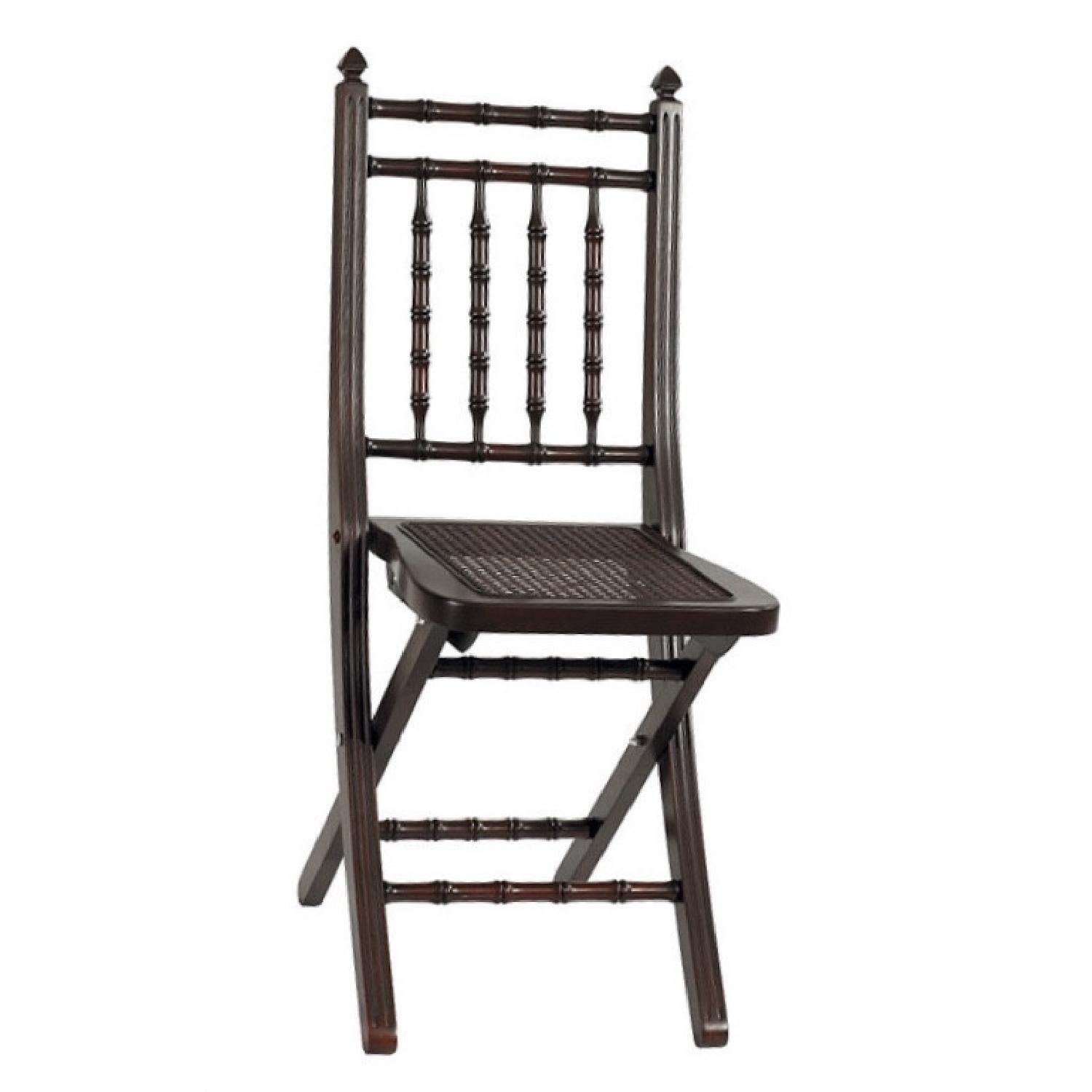 Ballard Designs Mahogany Folding Dining Chairs - image-1