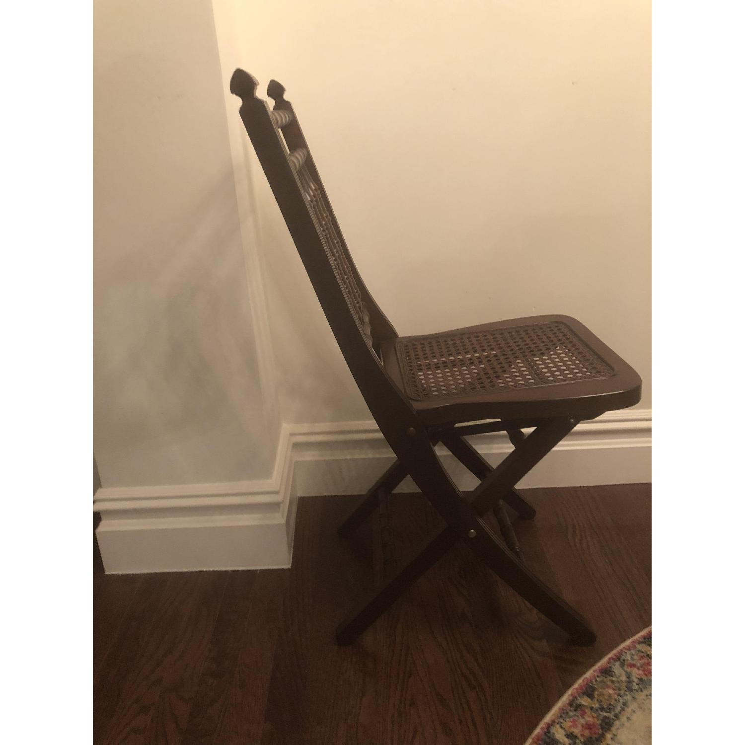 Ballard Designs Mahogany Folding Dining Chairs - image-3