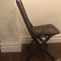 Ballard Designs Mahogany Folding Dining Chairs