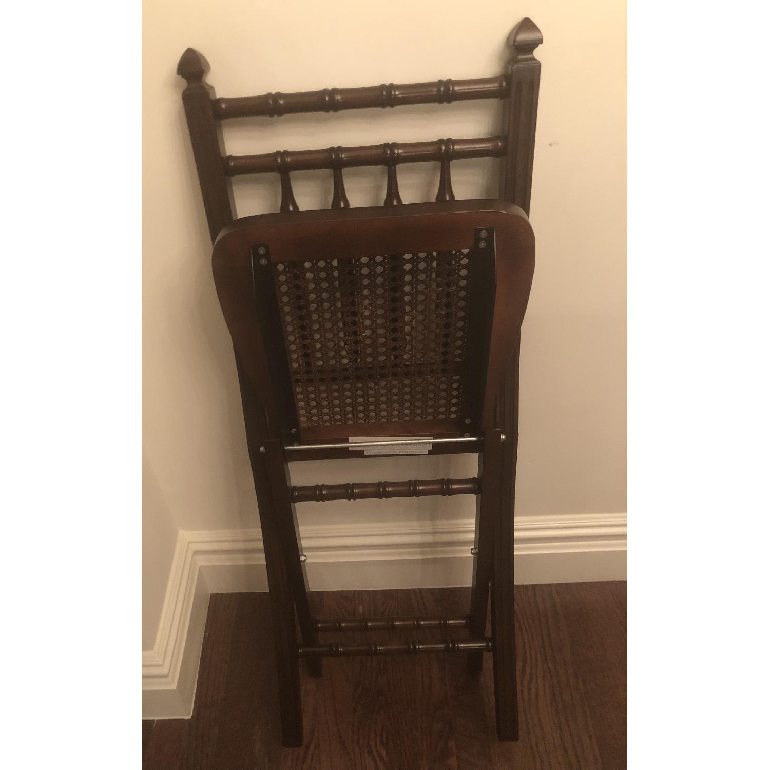 Ballard Designs Mahogany Folding Dining Chairs - image-5