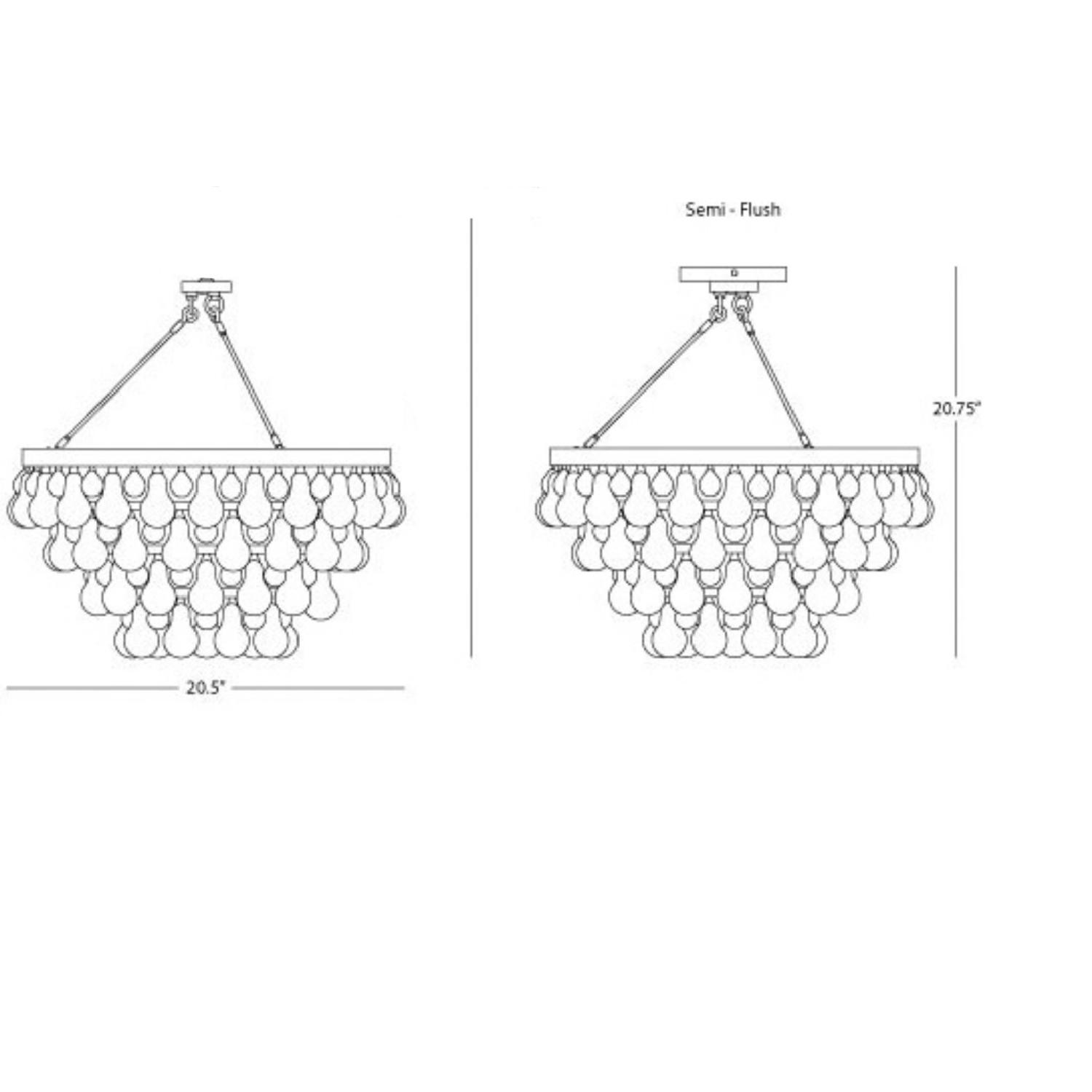 Robert Abbey Semi-Flush Mount Bling Chandelier - image-3