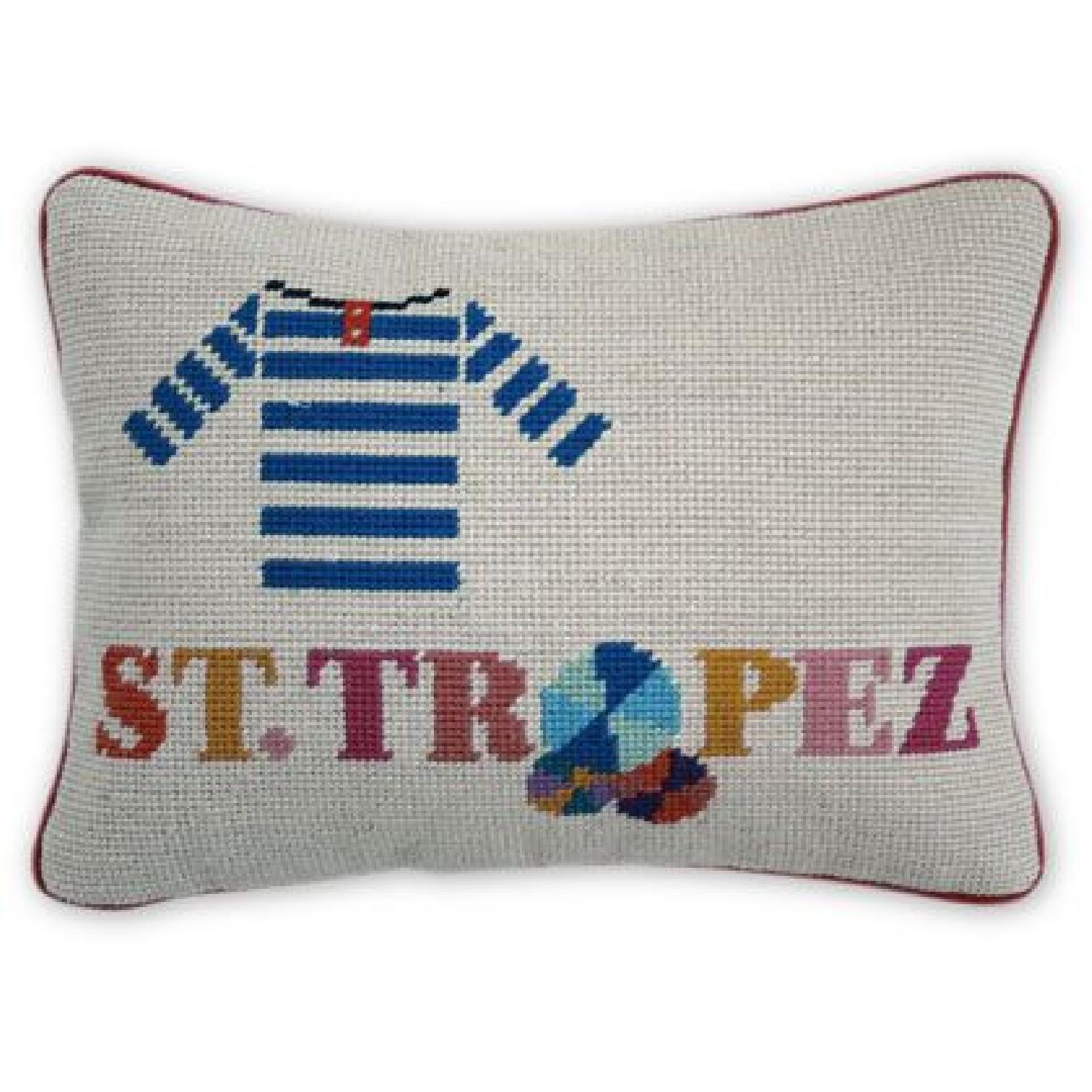 Jonathan Adler Needlepoint Throw Pillows AptDeco