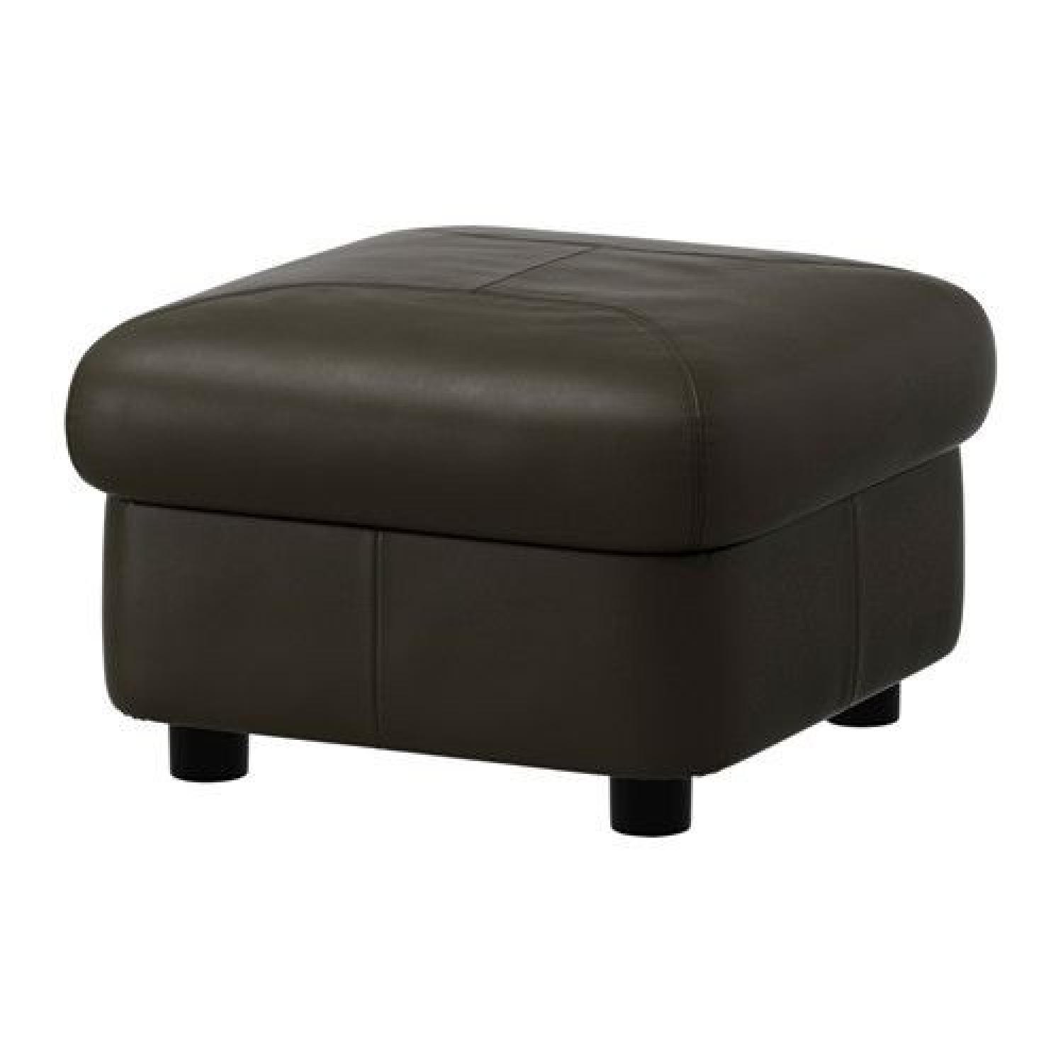 Ikea Timsfors Dark Green Loveseat & Ottoman - image-4
