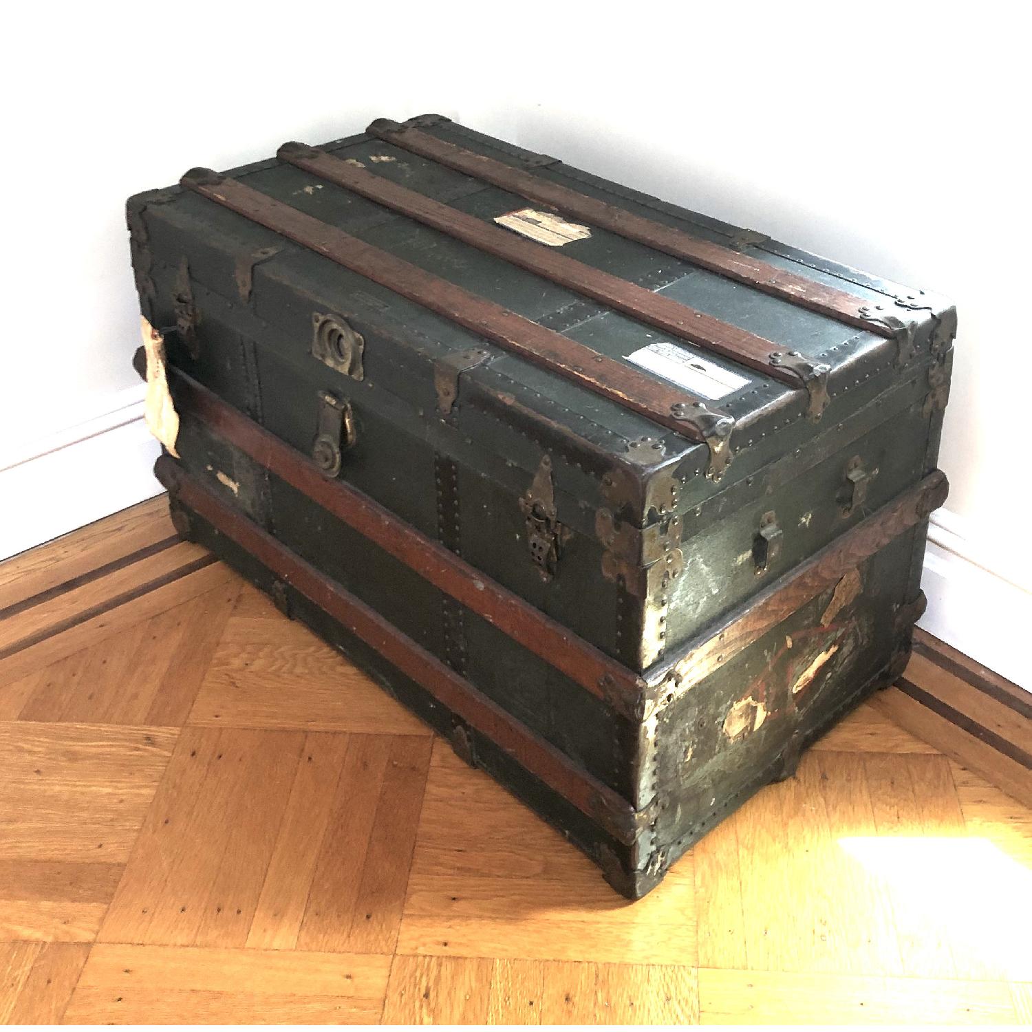 Antique 1930s Steamer Chest/Trunk - image-1