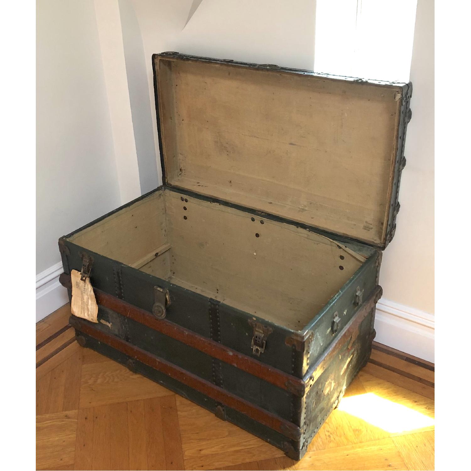 Antique 1930s Steamer Chest/Trunk - image-3