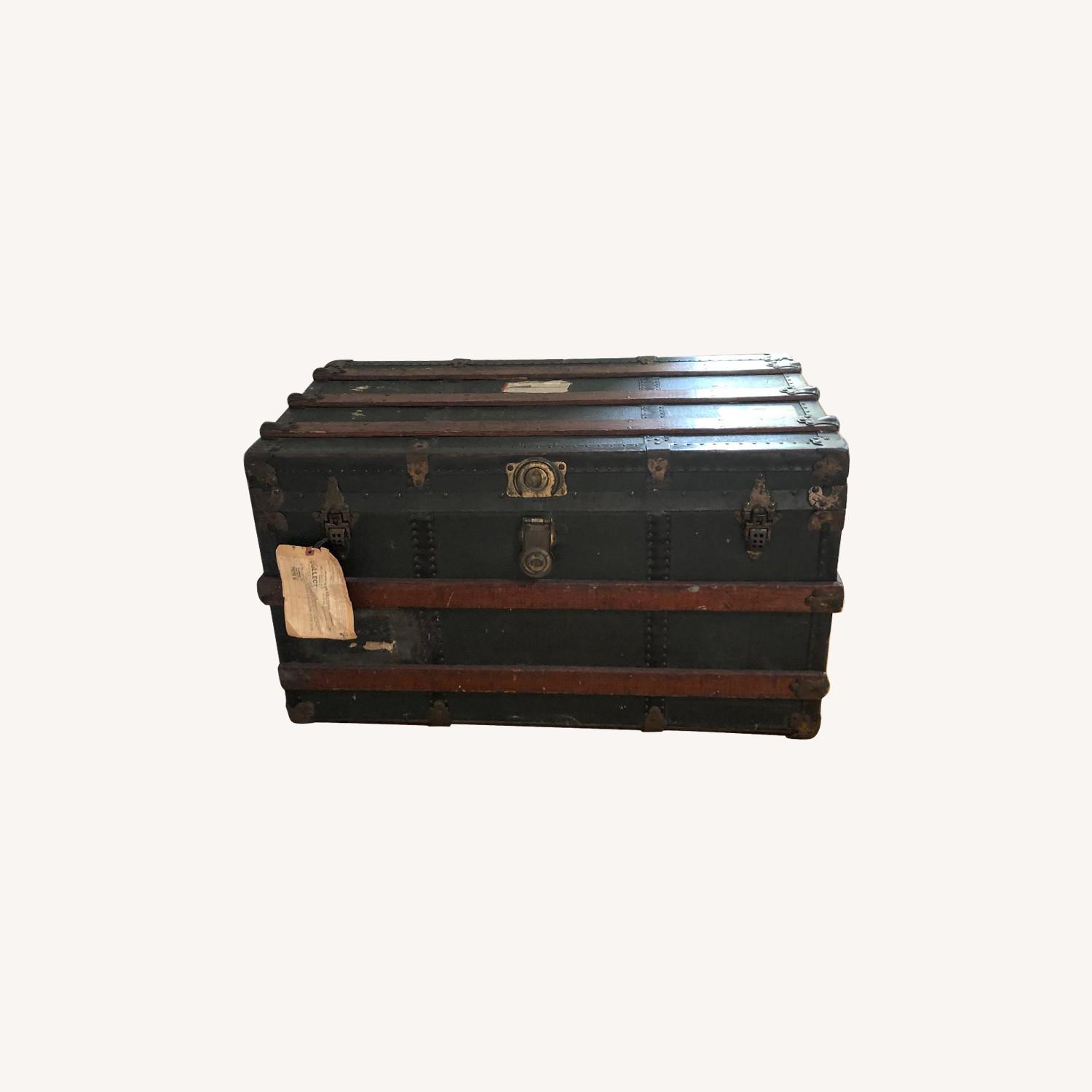 Antique 1930s Steamer Chest/Trunk - image-0