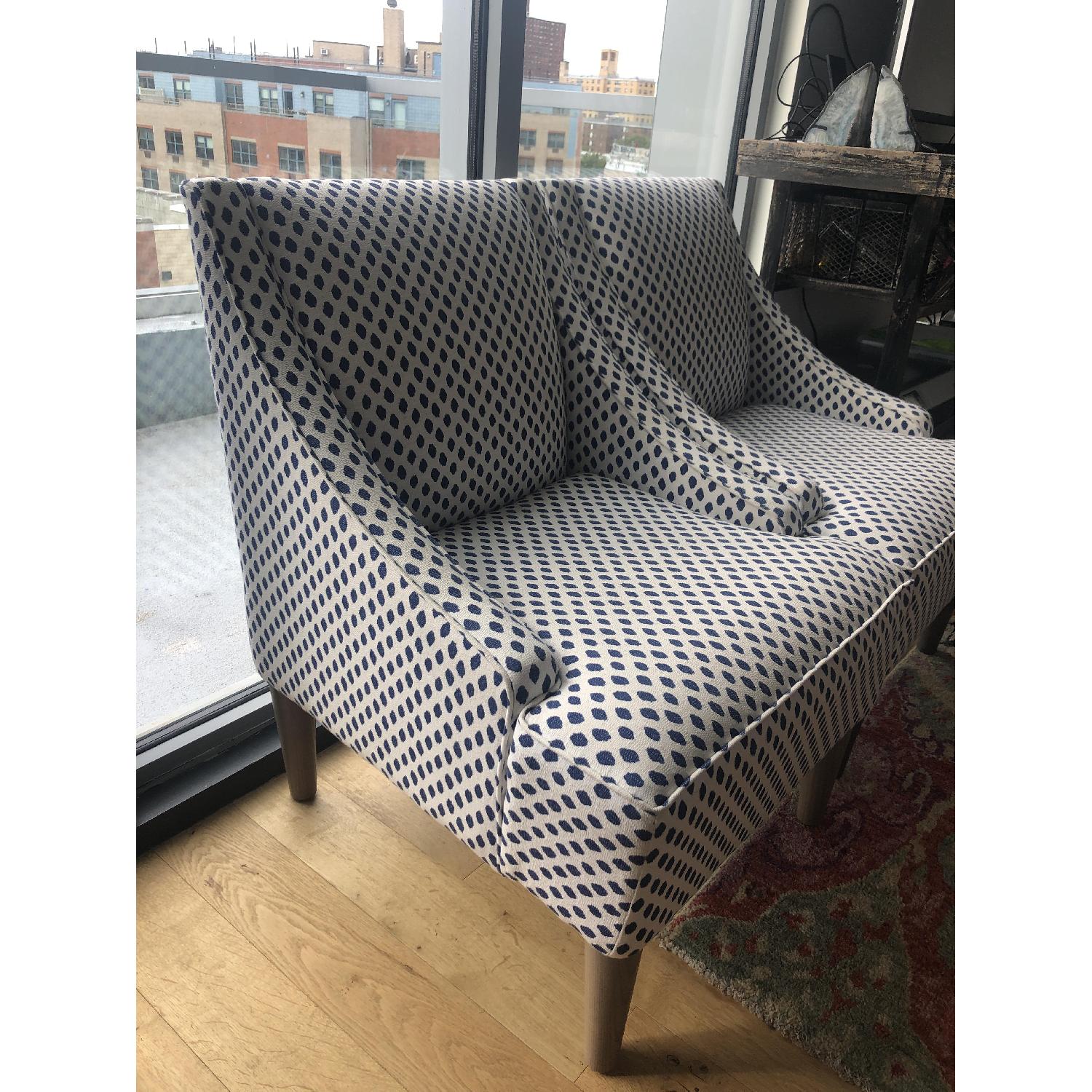 One Kings Lane Navy Dots Accent Chair - image-2