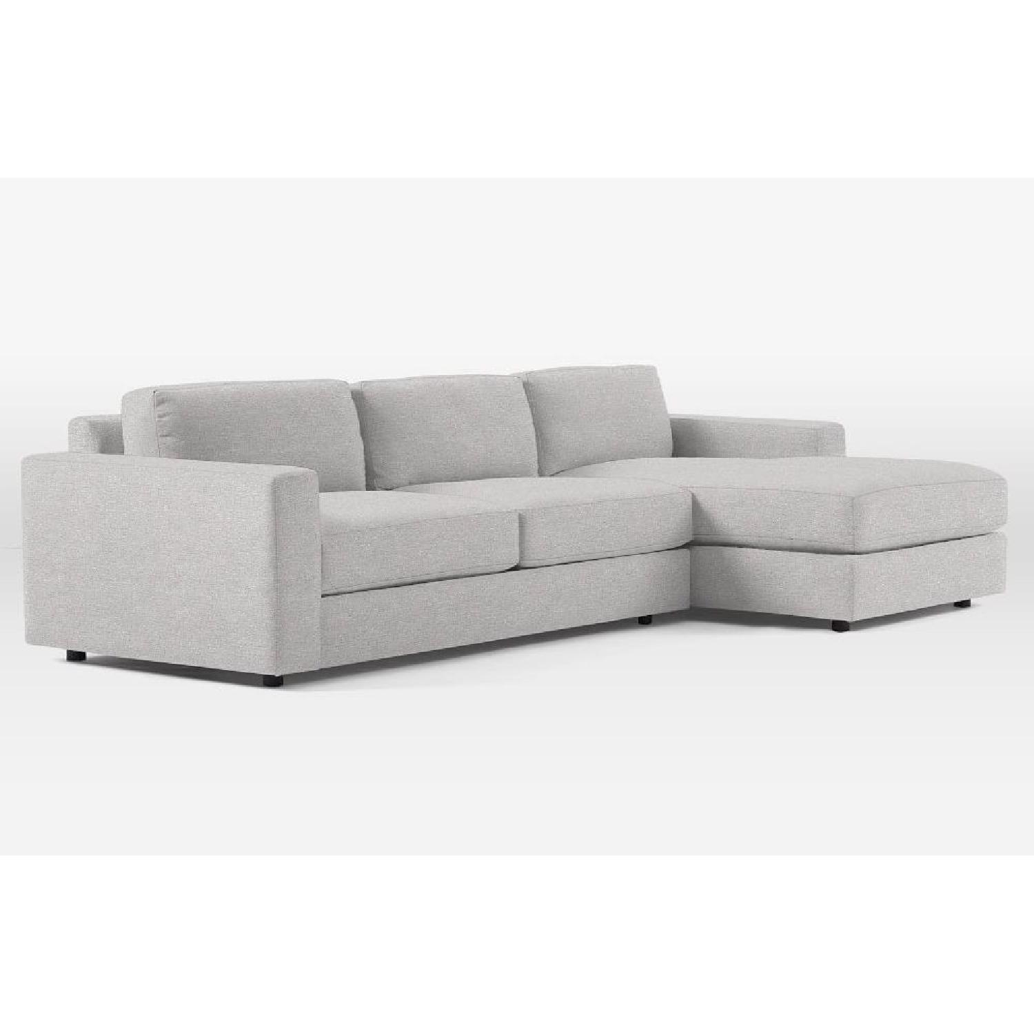 West Elm Urban Chaise Sectional Sofa AptDeco