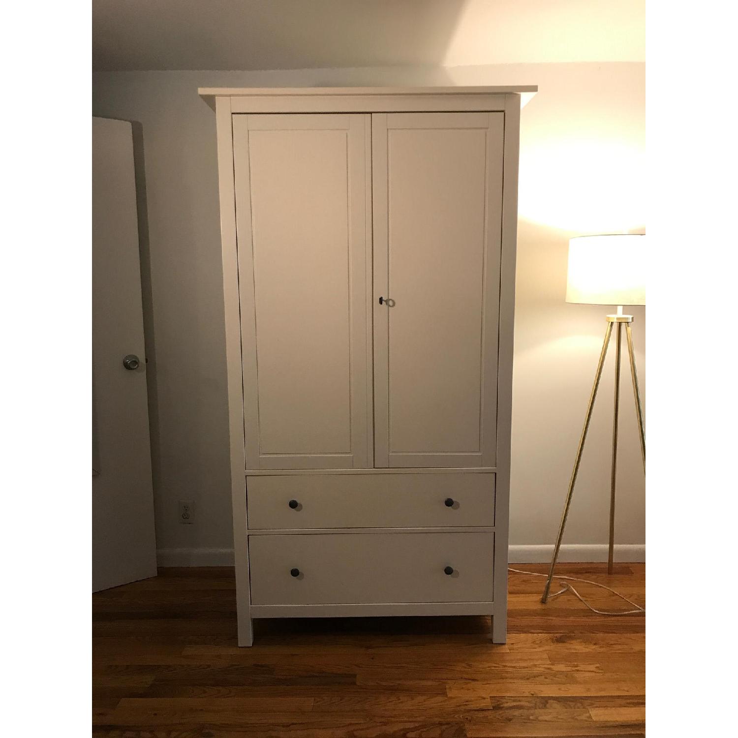 Cream Wood Armoire AptDeco