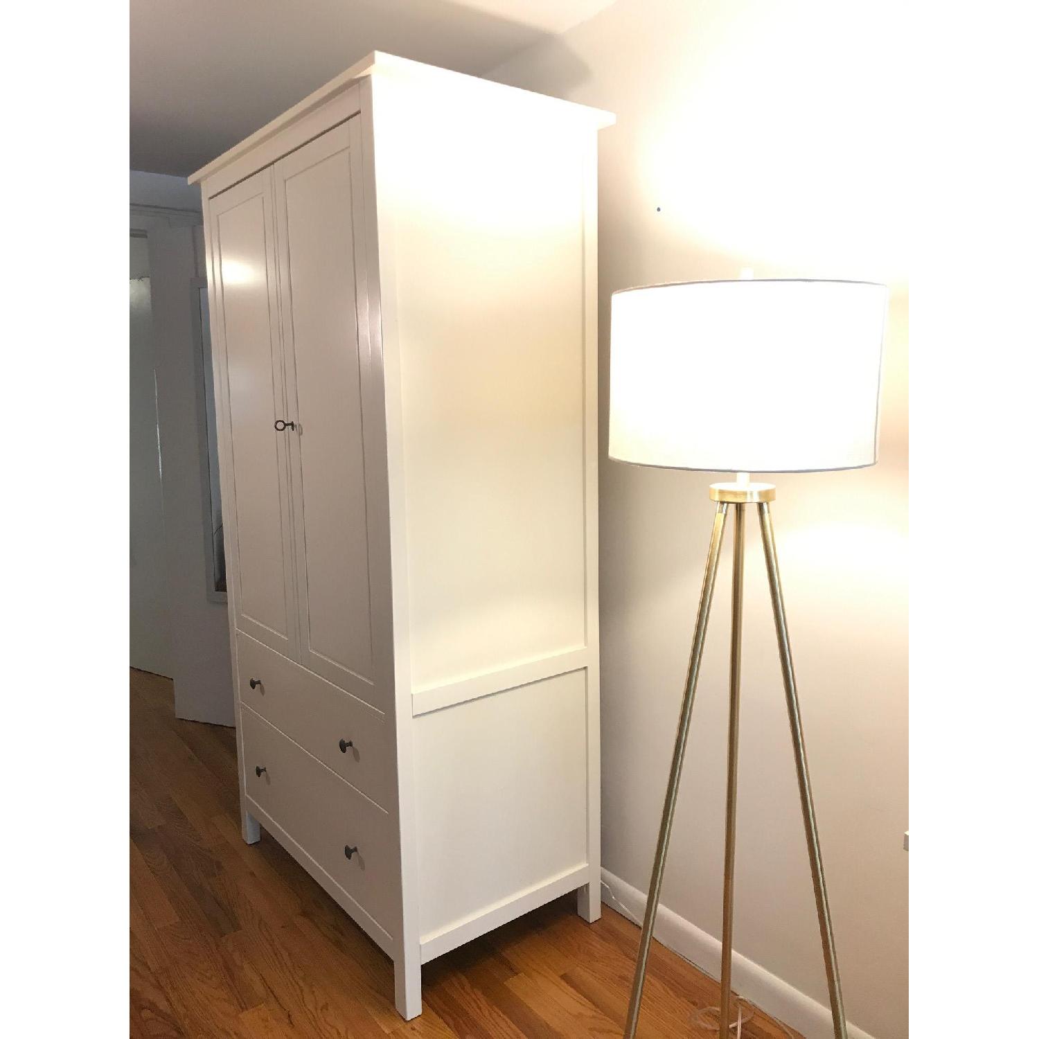 Cream Wood Armoire - image-1