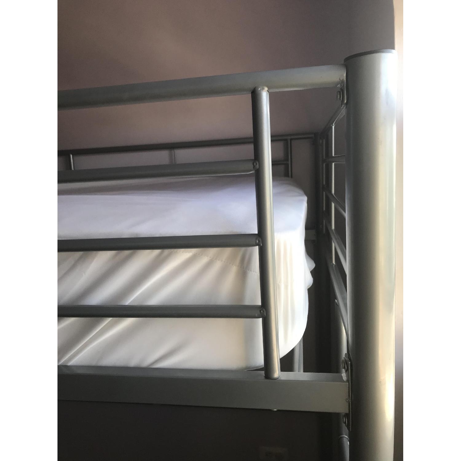 Your Zone Metal Loft Twin Bed in Silver - image-2