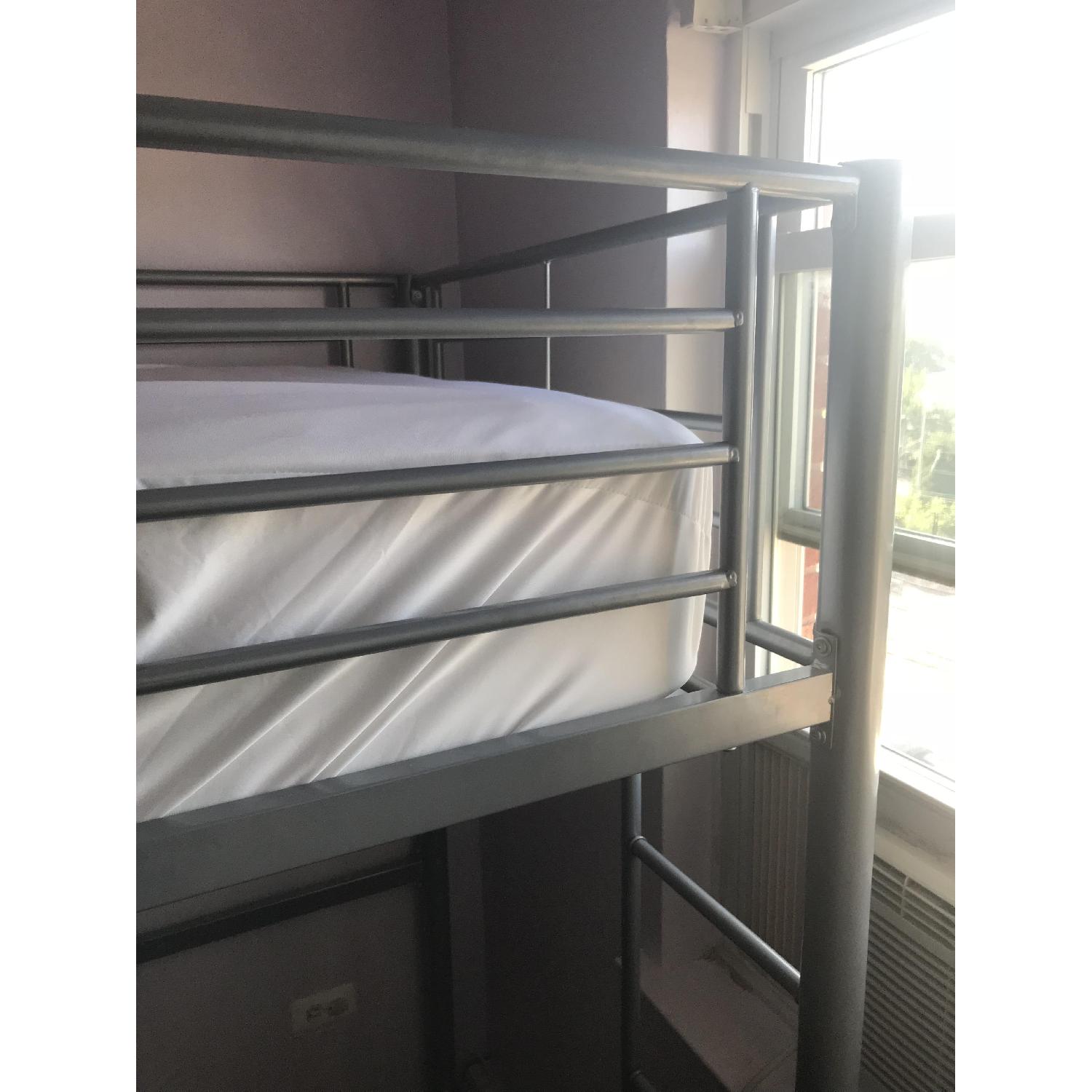 Your Zone Metal Loft Twin Bed in Silver - image-6