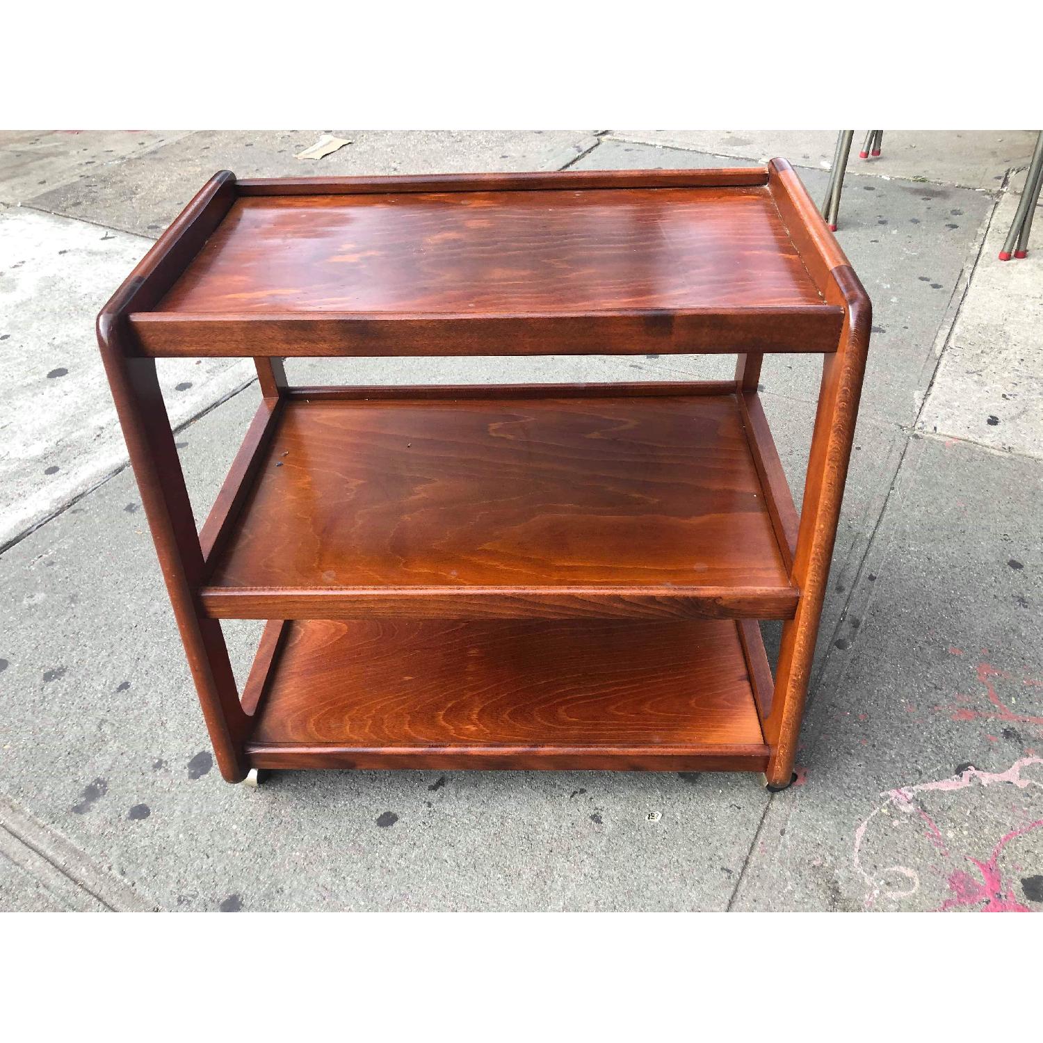 Vintage TV Stand on Wheels - image-1