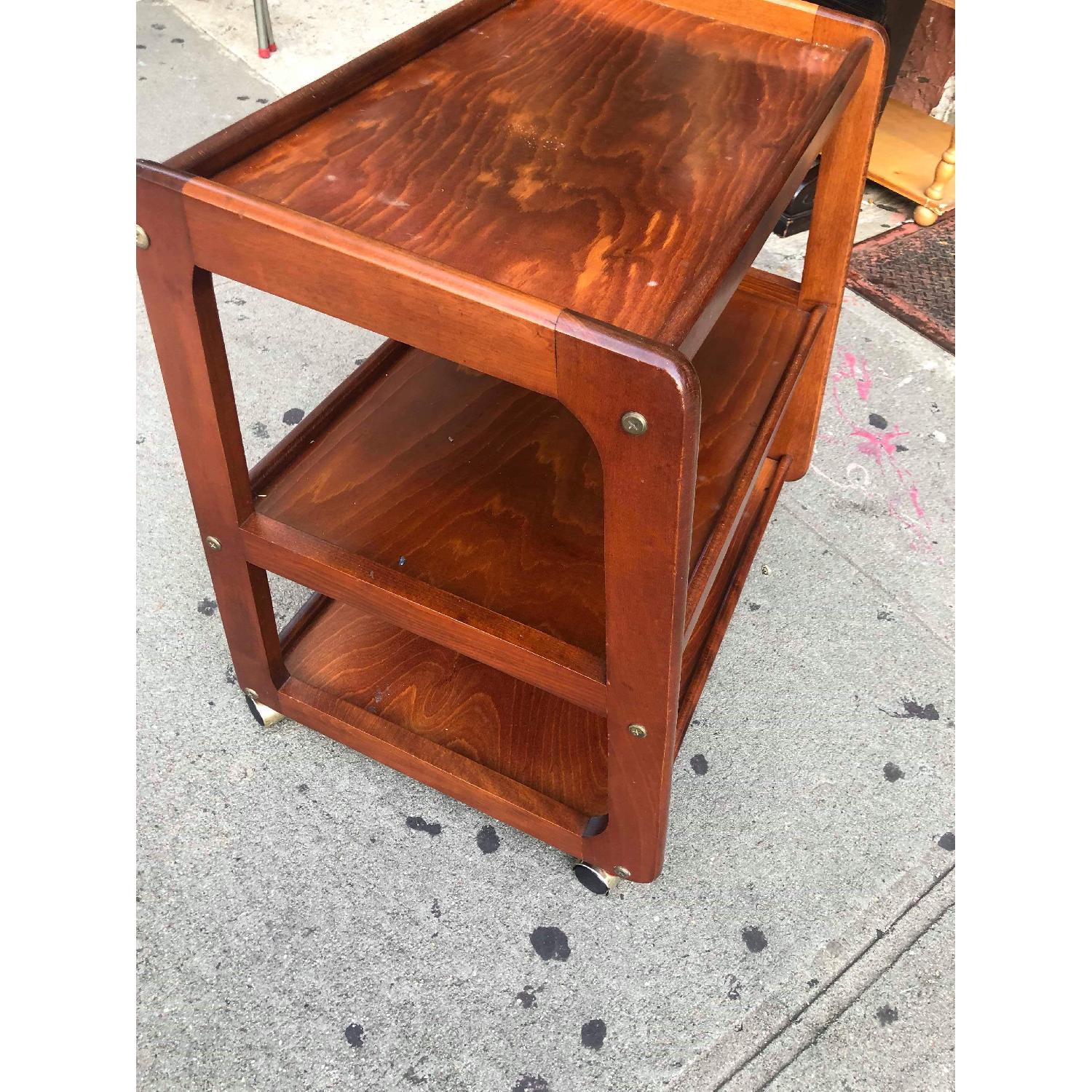 Vintage TV Stand on Wheels - image-8