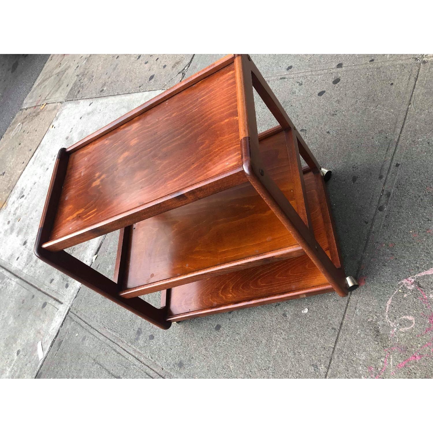 Vintage TV Stand on Wheels - image-10