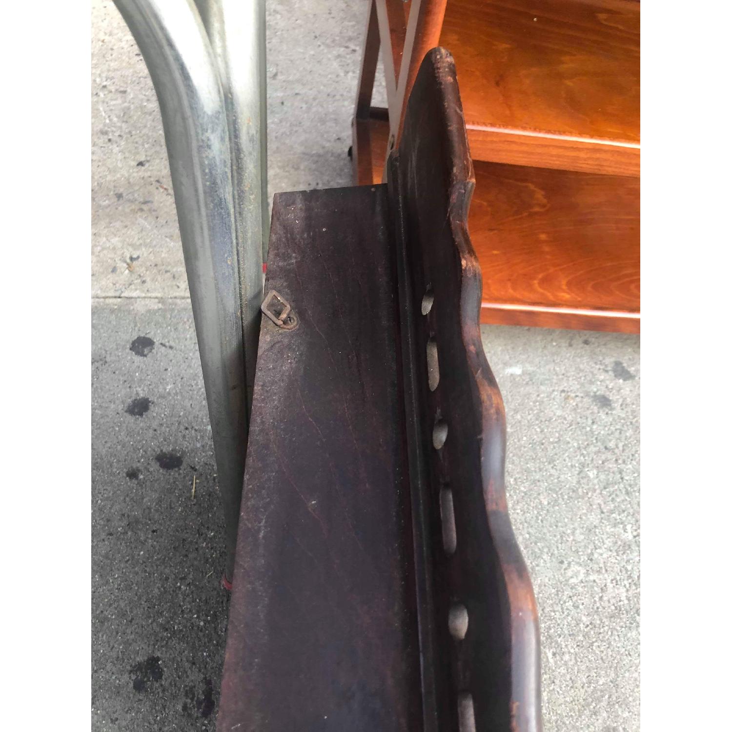 Antique 1940s Mahogany Knick Knack Shelf w/ Mirror Back - image-4