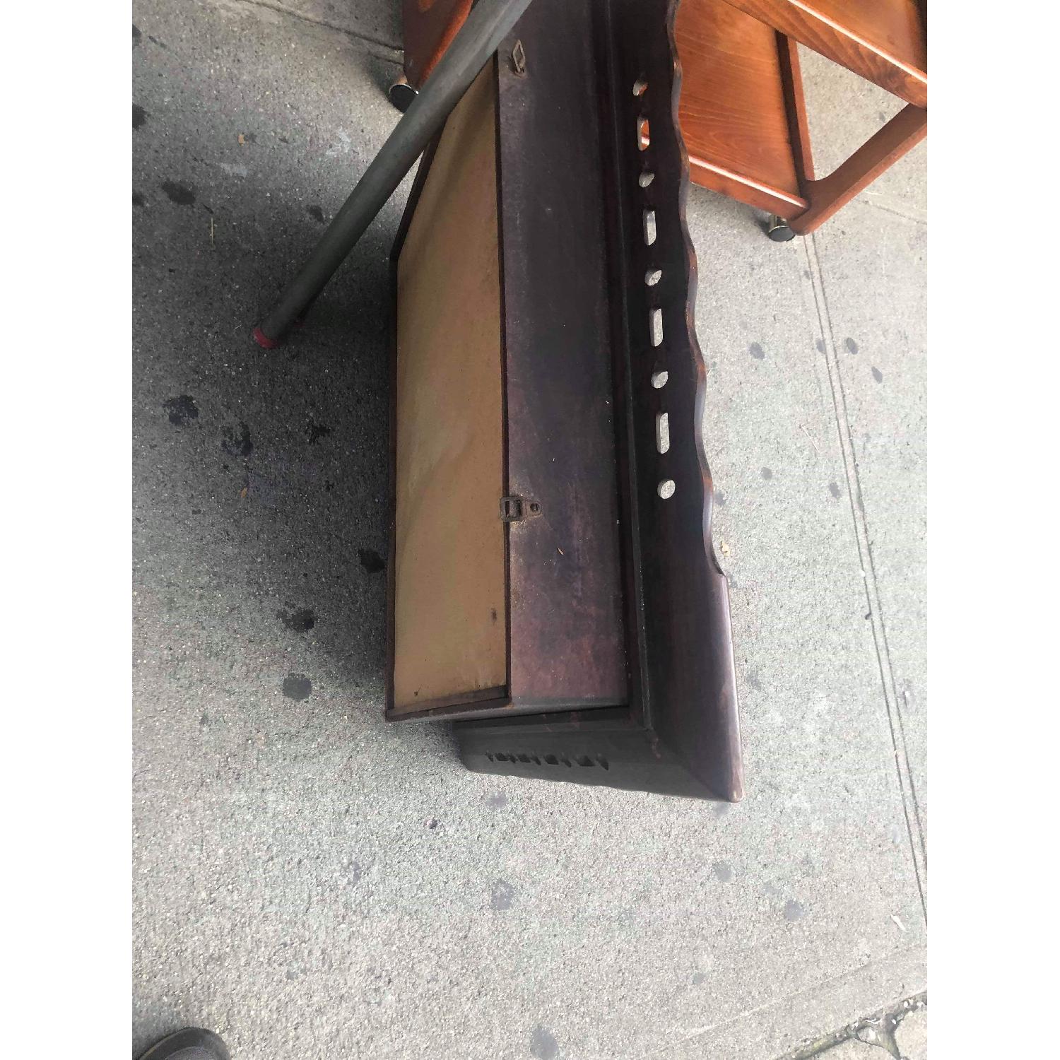 Antique 1940s Mahogany Knick Knack Shelf w/ Mirror Back - image-7