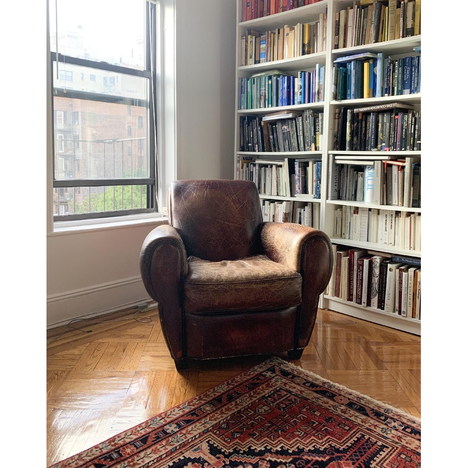 Pottery Barn Manhattan Leather Arm/Club Chair - image-2