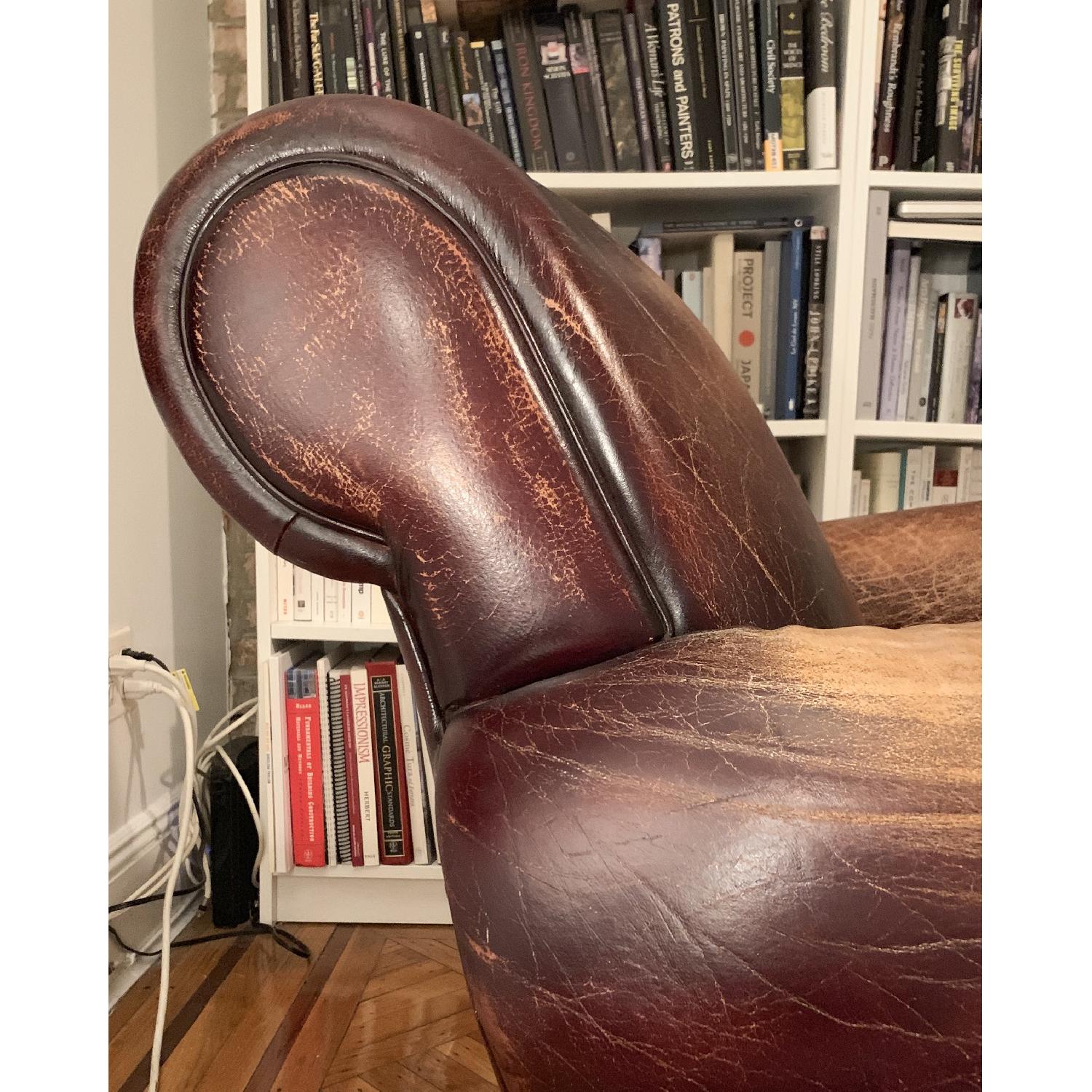 Pottery Barn Manhattan Leather Arm/Club Chair - image-3