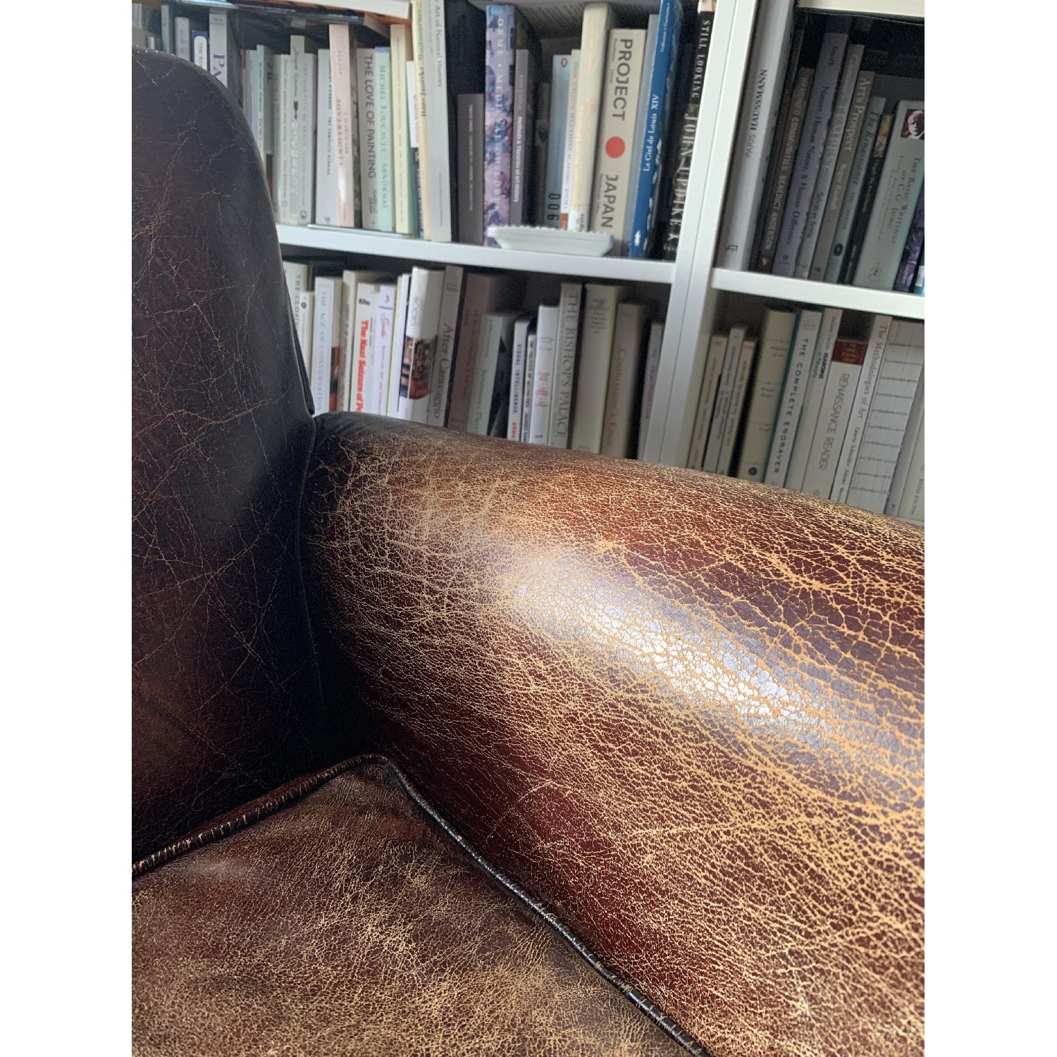 Pottery Barn Manhattan Leather Arm/Club Chair - image-4