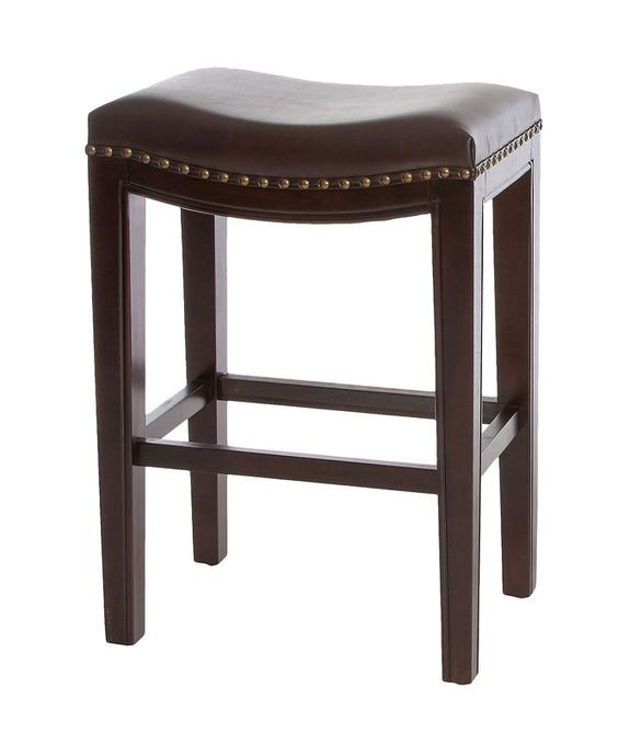Darby Home Co. Garry Dark Brown Faux Leather Bar Stools