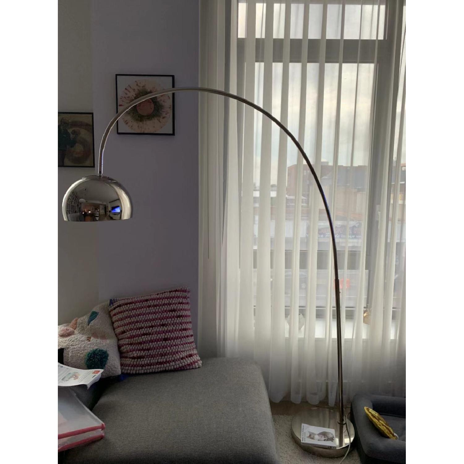 West Elm Overarching Metal Shade Floor Lamp - image-1