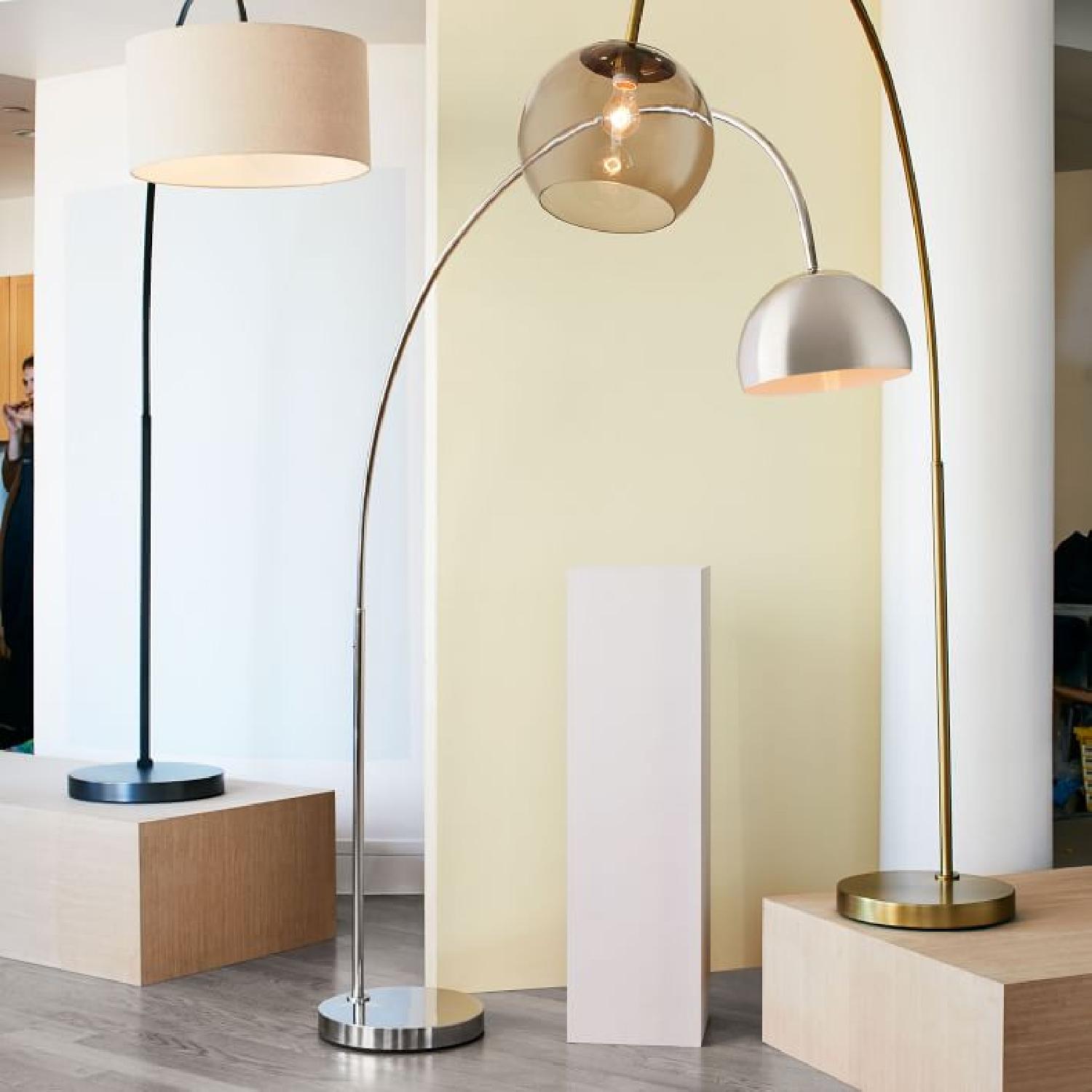 West Elm Overarching Metal Shade Floor Lamp - image-3