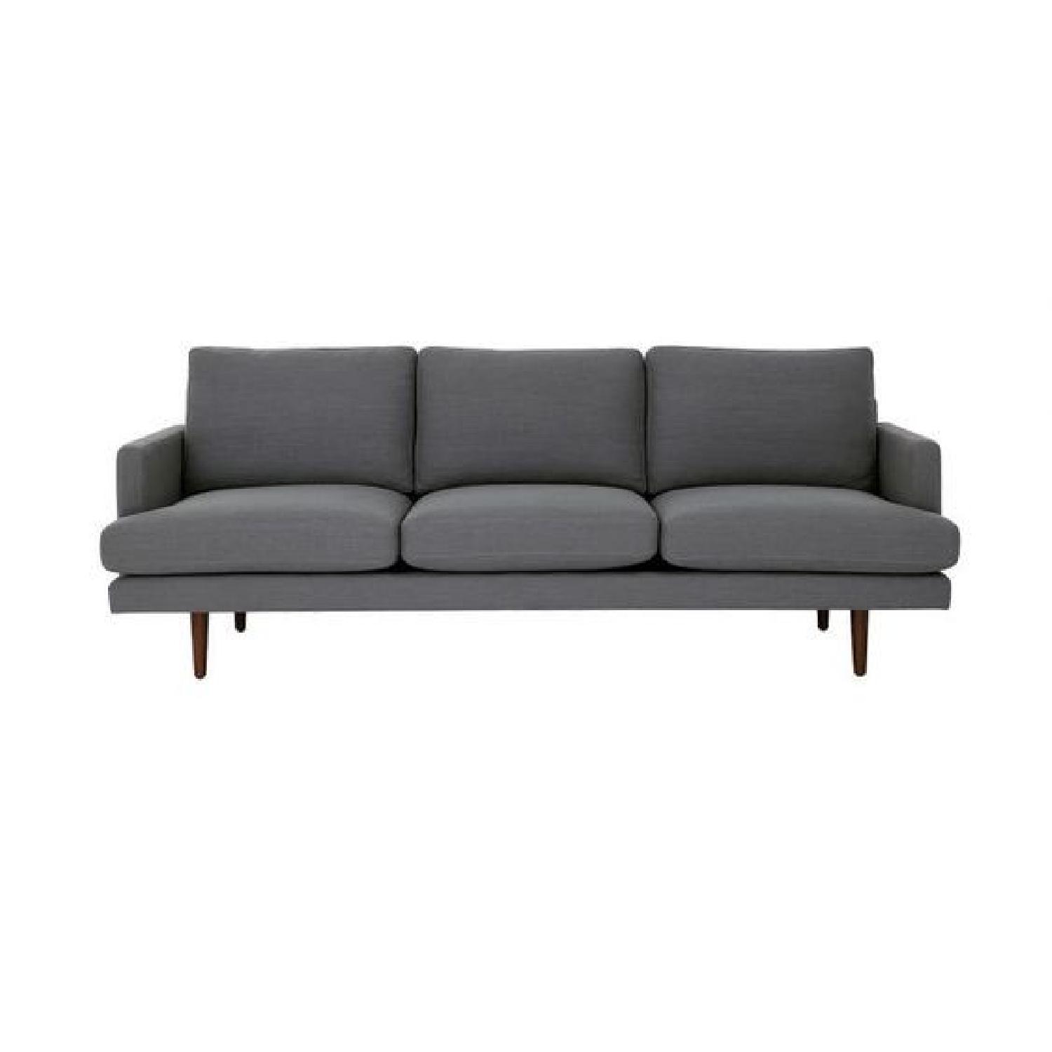 Modani Elton 3 Seater Sofa in Dark Gray Fabric - image-0