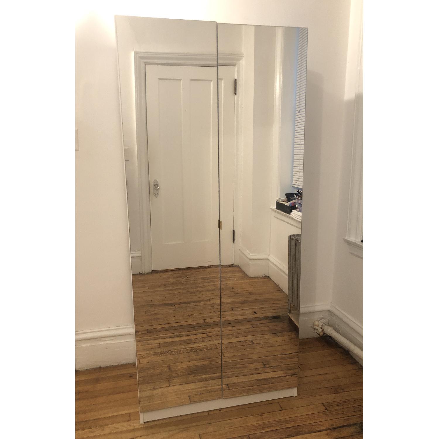 Contempo Space Mirrored Wardrobe w/ 2 interior drawers - image-1