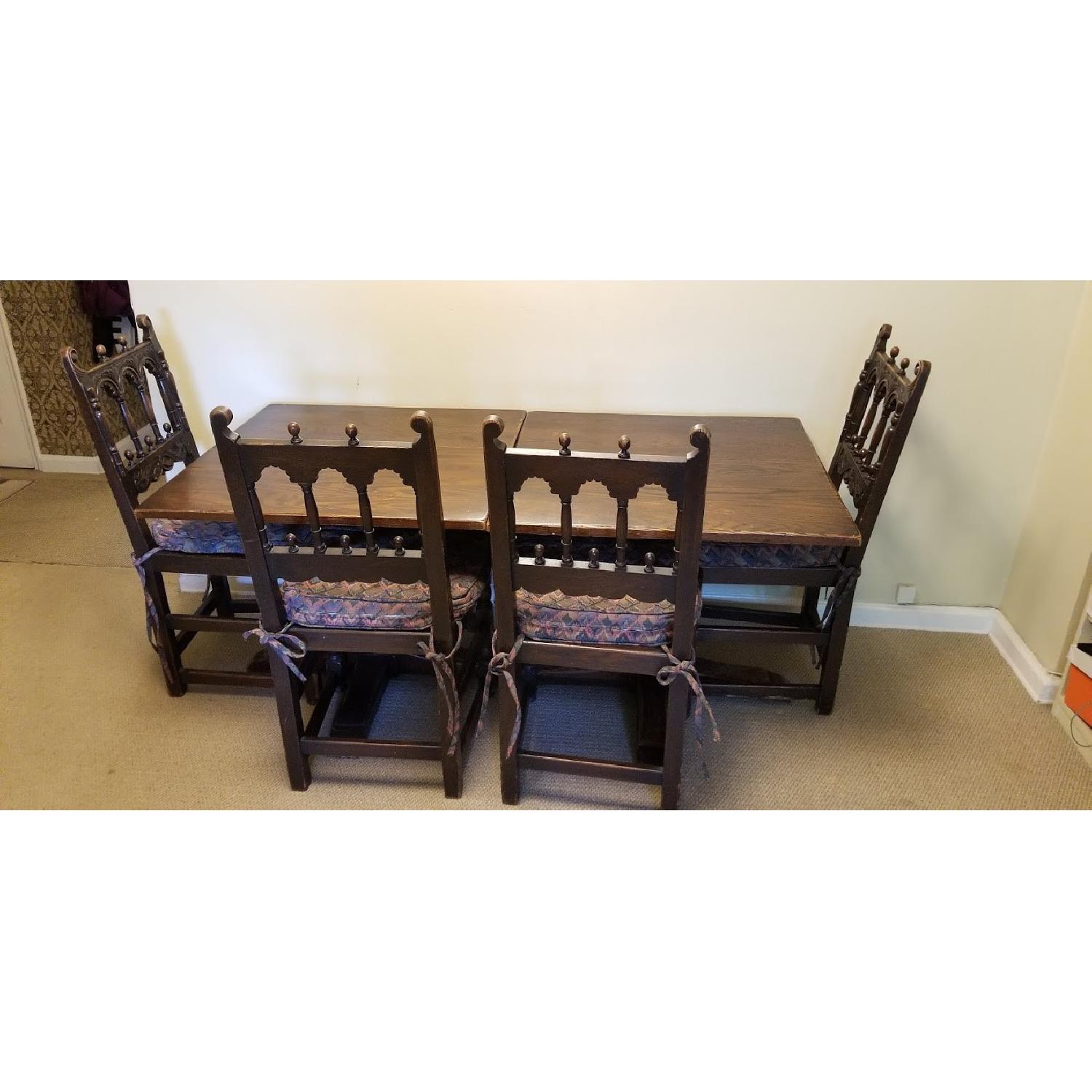 Kensington Furniture 1920s Antique Jacobean Dining Set AptDeco