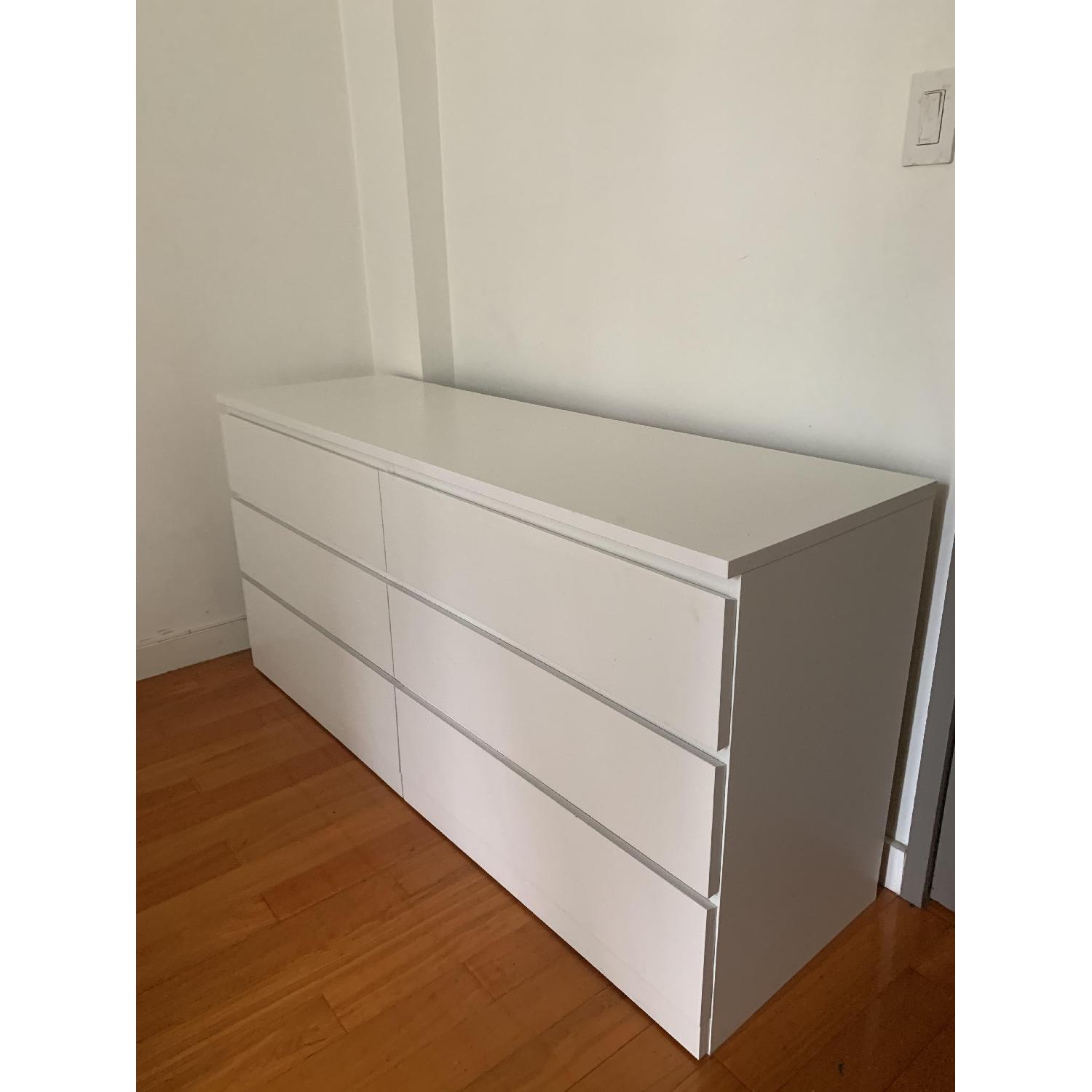 Ikea Malm White 6Drawer Dresser AptDeco