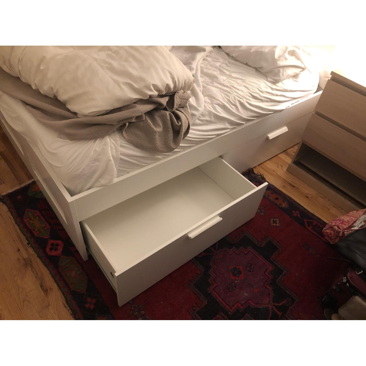 Ikea Brimnes Storage Bed w/ Slatted Base AptDeco