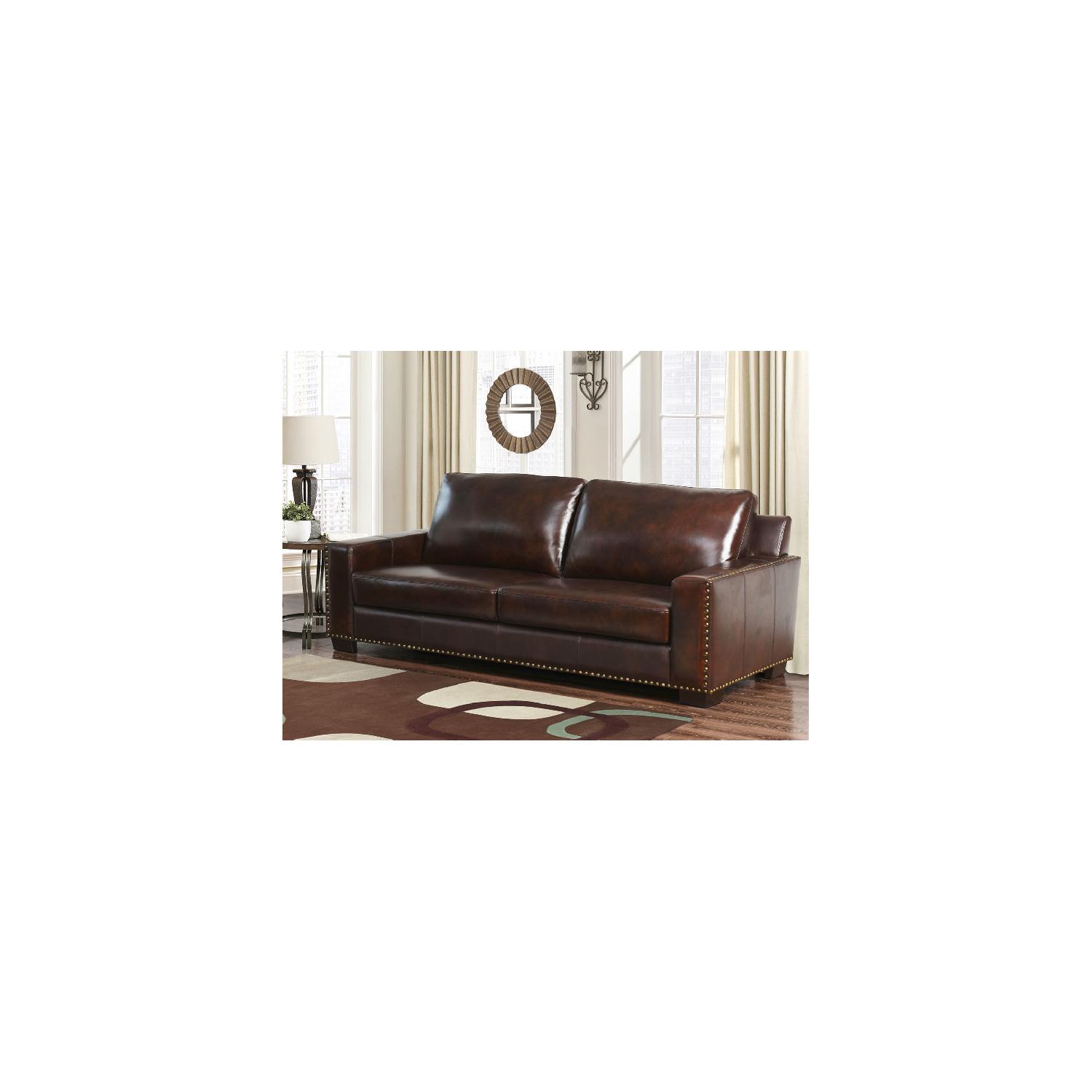 Abbyson Living Furniture Monaco Leather Sofa - image-2