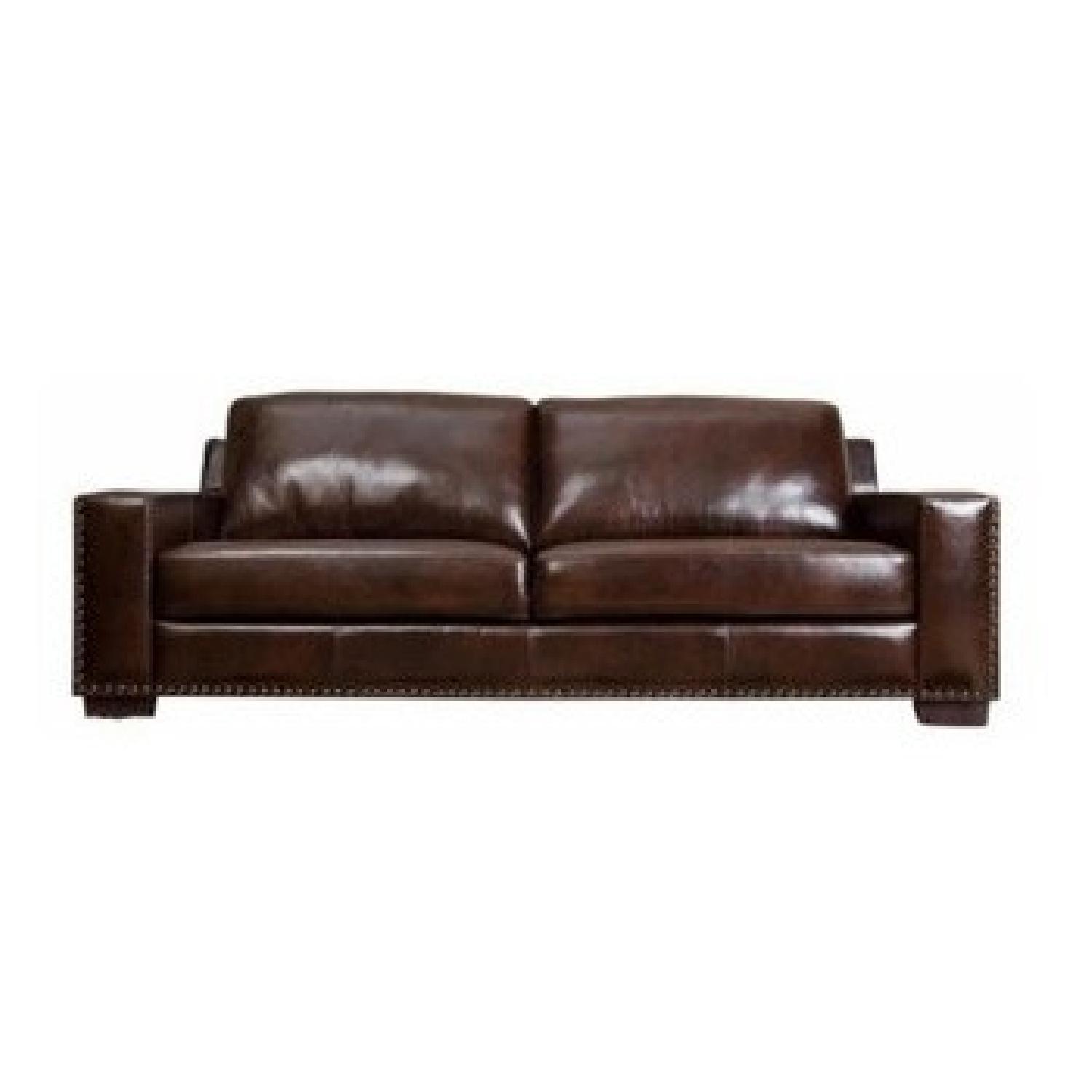 Abbyson Living Furniture Monaco Leather Sofa - image-5