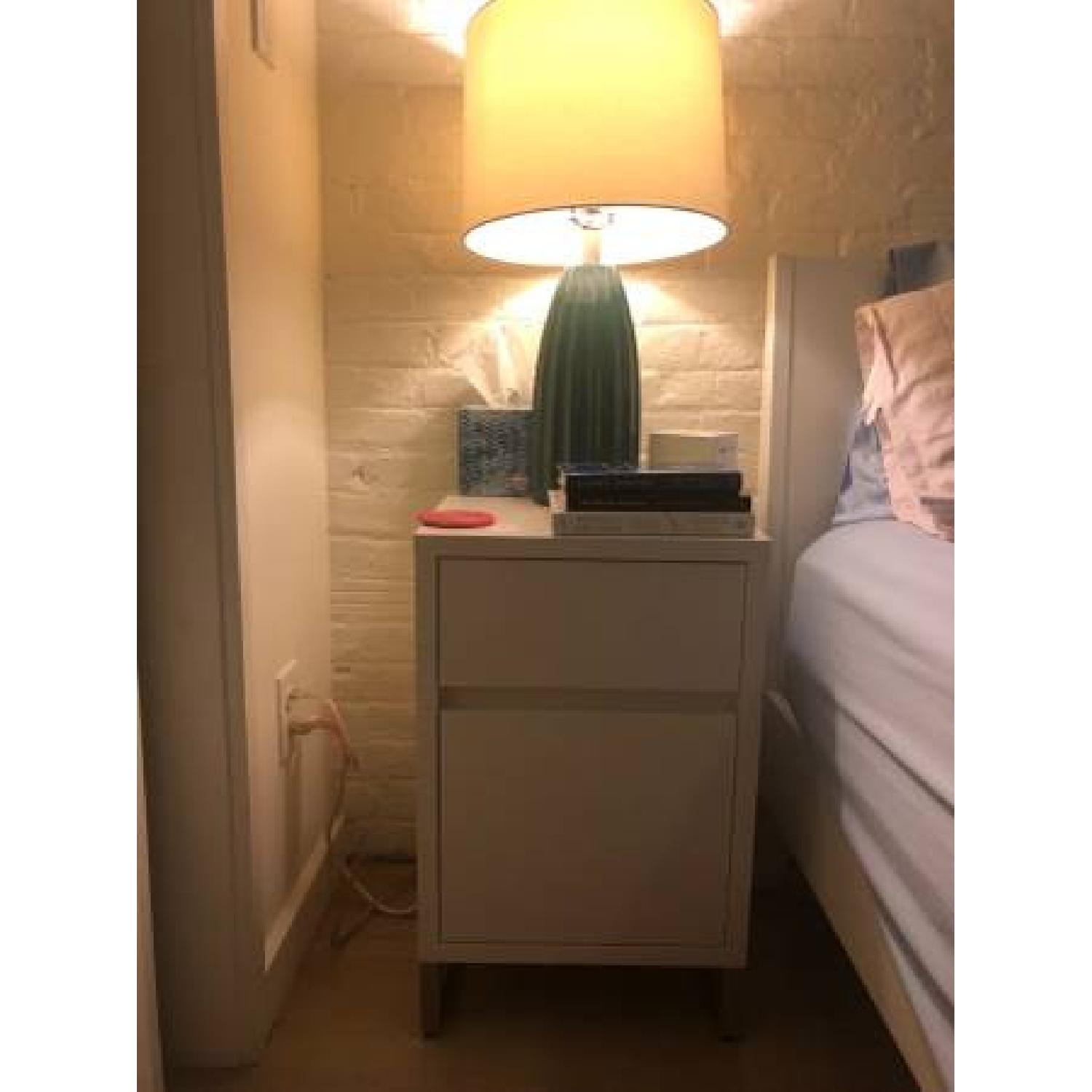 West Elm Hudson White Wood Nightstand - image-4